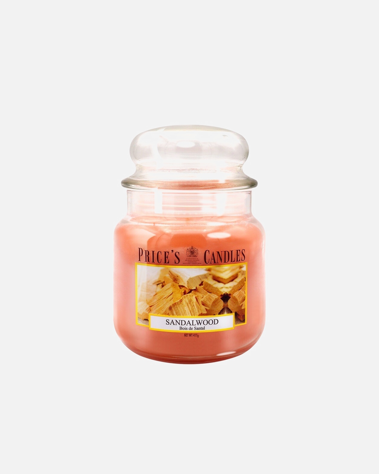 Candela di Unisex PRICE'S CANDLES Sandalwood scented candle in medium jar 1 pz