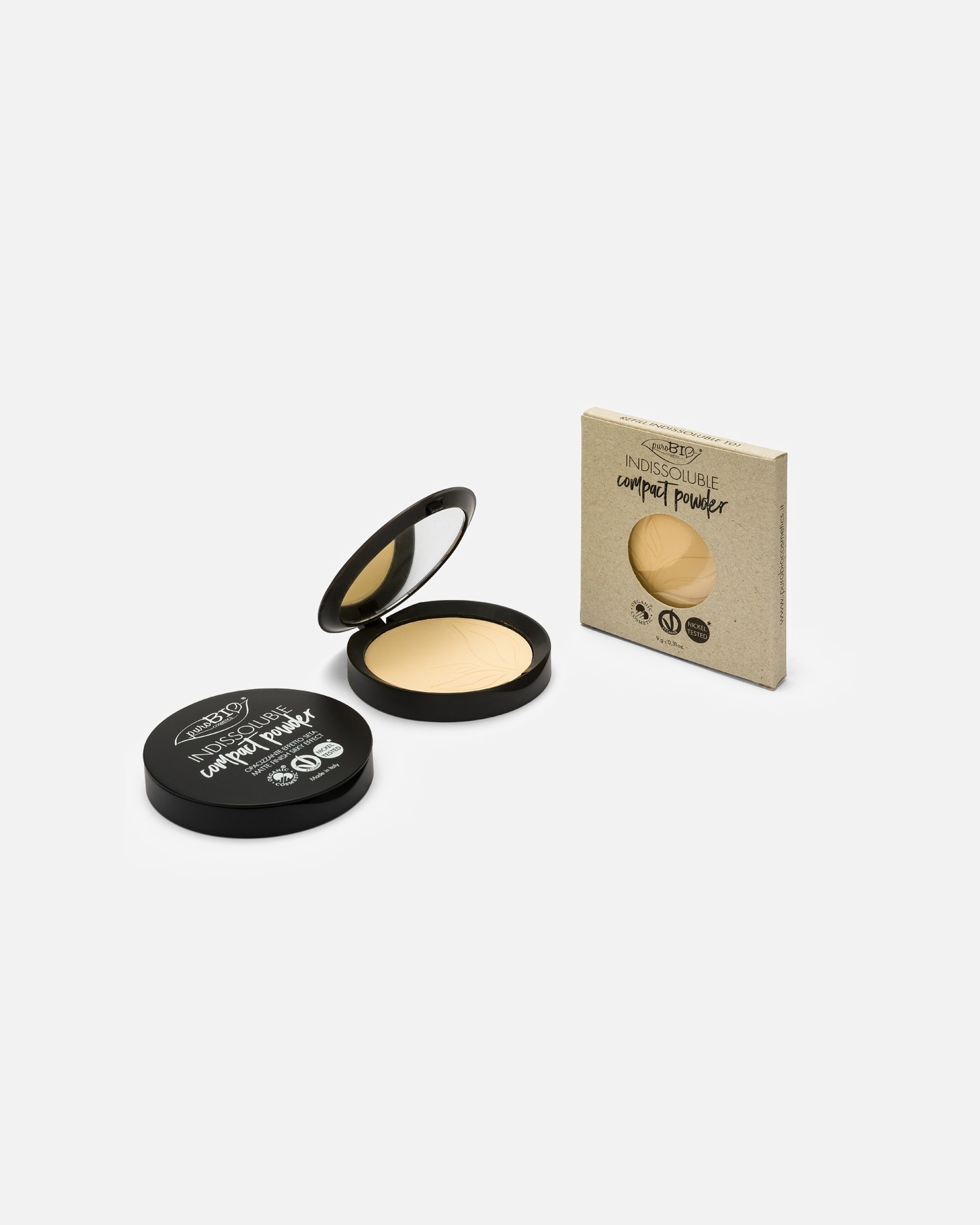 Cipria di Unisex Purobio Cipria Indissoluble pack 01 - sottotono giallo
