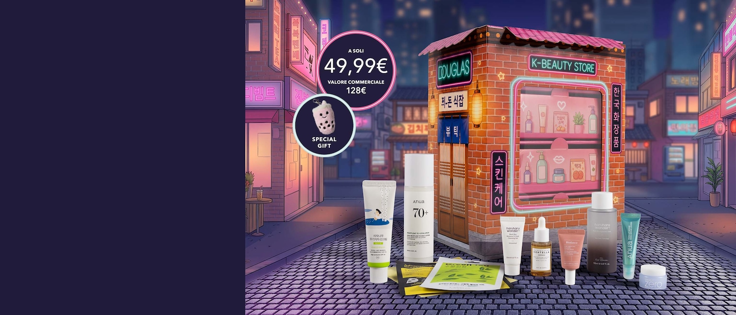 Scopri il K-Beauty Store di Douglas a soli 49,99 euro anziché 128 euro, con un adorabile regalo speciale incluso per la tua skincare routine. Acquista ora!