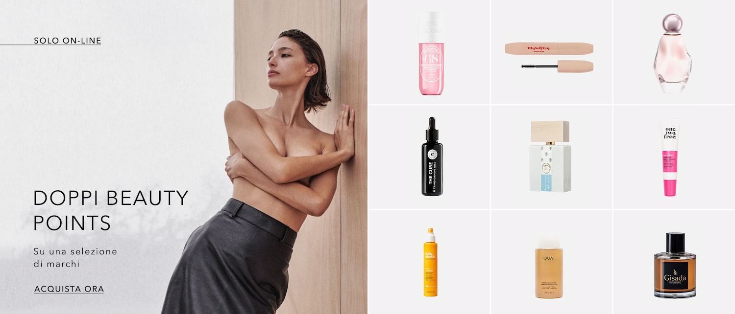 Acquista ora e ottieni doppi punti bellezza su una selezione di marchi, offerta disponibile solo online.