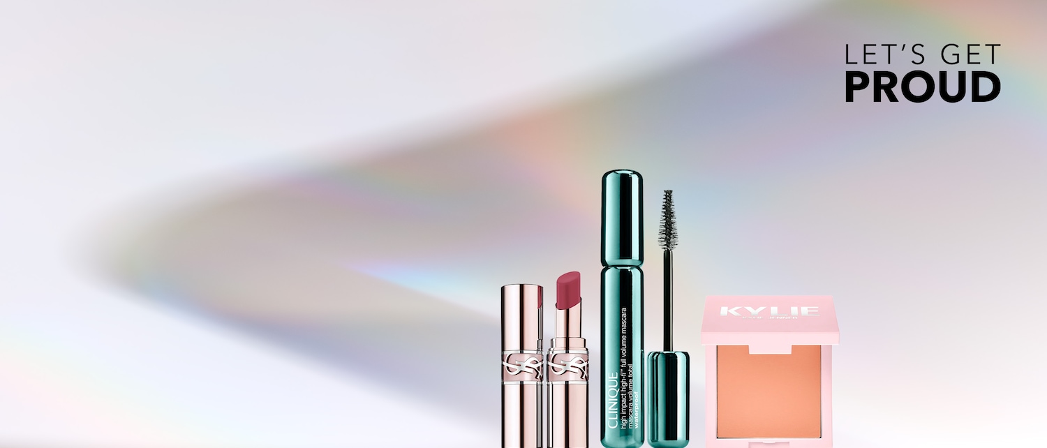 mascara, rossetto, blush