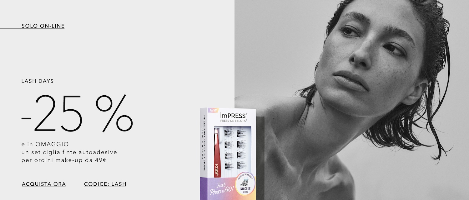 Approfitta degli sconti del -25% sulle ciglia finte autoadesive e ricevi un set in omaggio per ordini superiori a 49€, codice: LASH. Acquista ora!