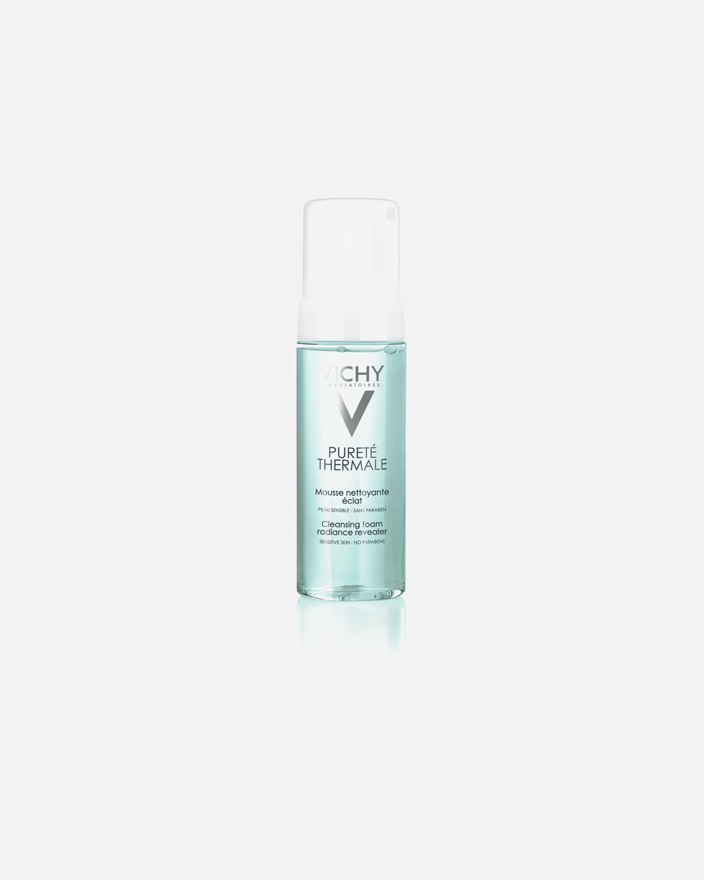 Schiuma struccante viso di Unisex Vichy Pureté Thermale Acqua Mousse Detergente Illuminante per pelli sensibili 150 ml