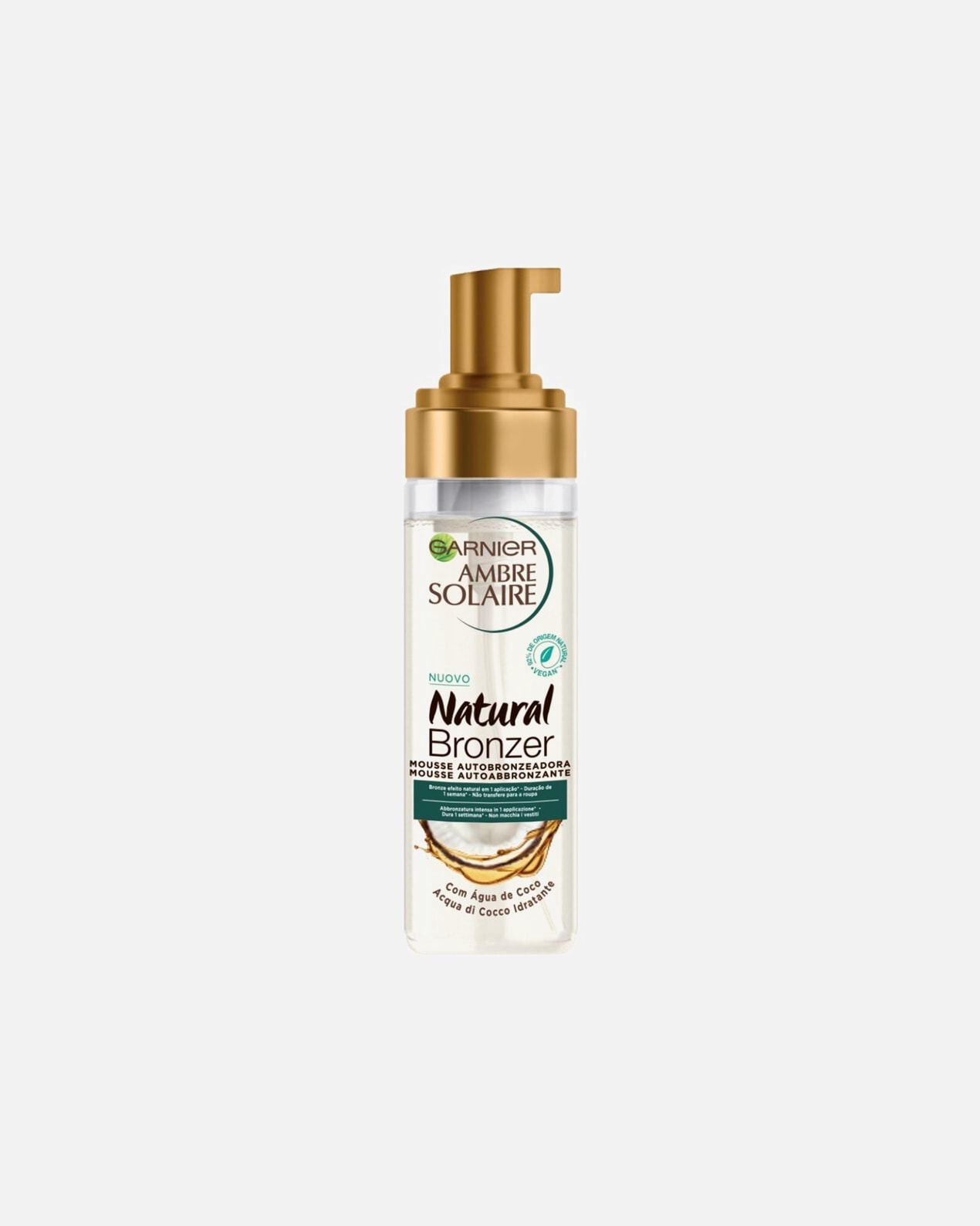 Auto abbronzante di Unisex GARNIER Natural Bronzer Con Acqua di Cocco Idratante, Formula Vegana 200 ml