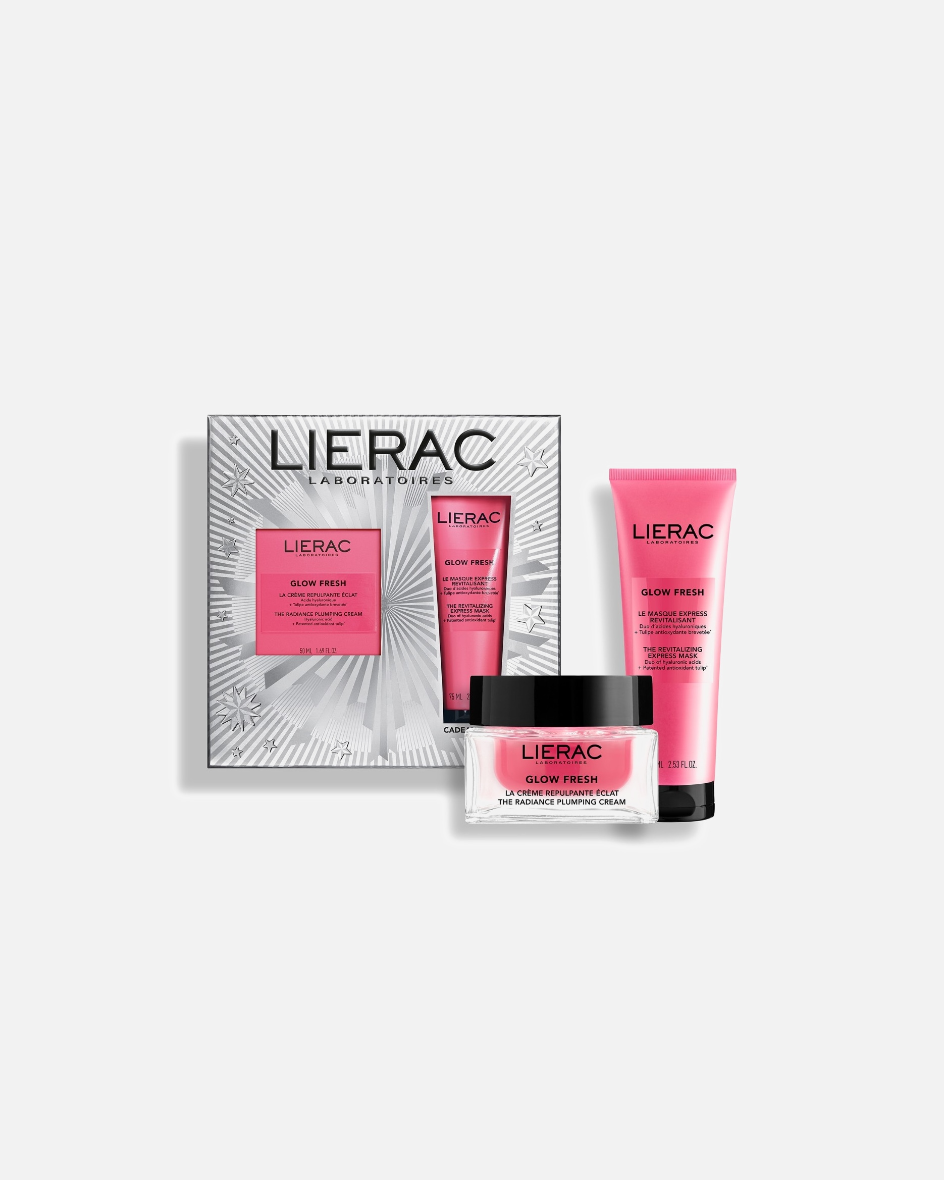 Set cura del viso di Unisex Lierac Coffret Noël Crema Riempitiva Eclat + Maschera Express Rivitalizzante 1 pezzo