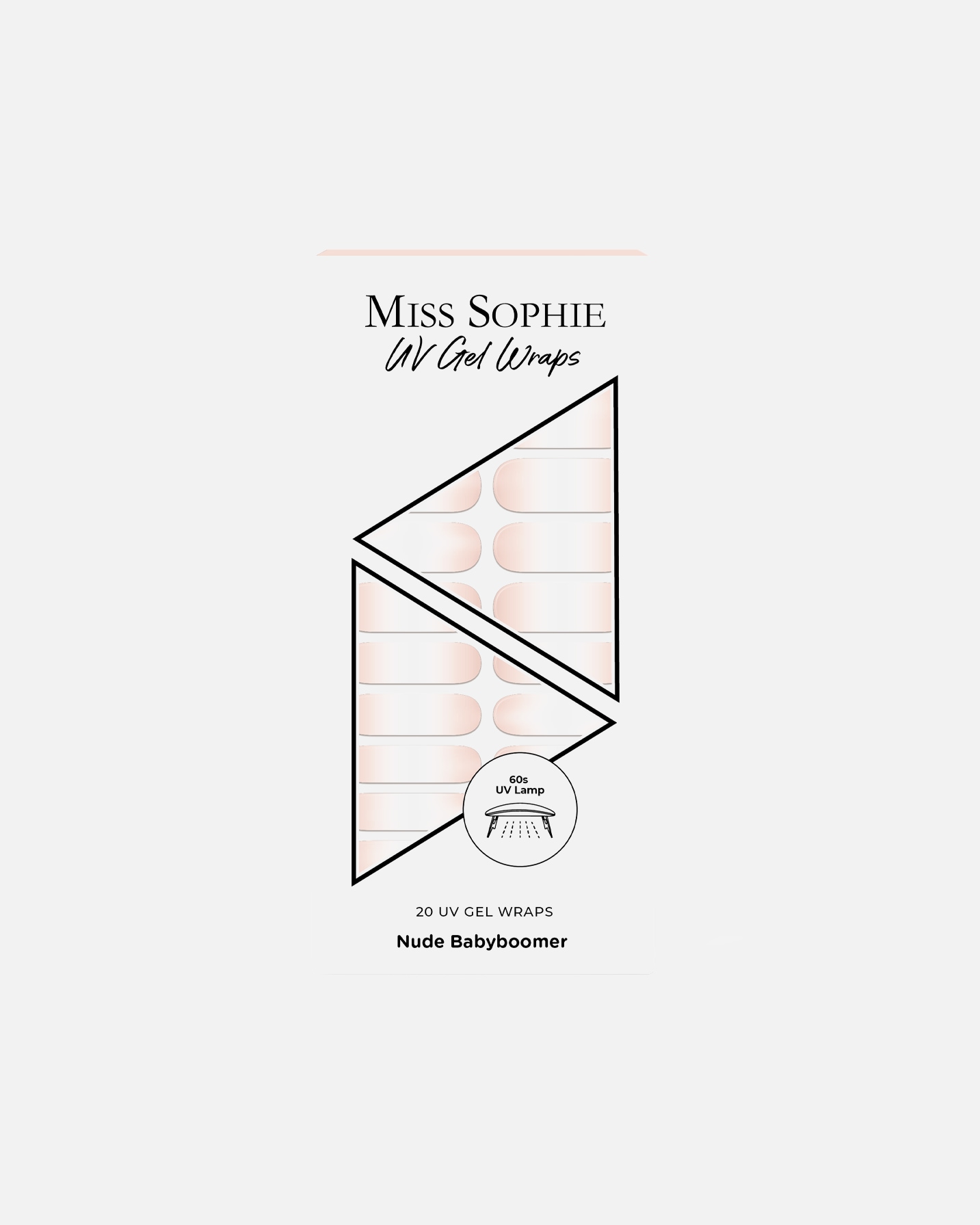 Adesivi per unghie di Unisex Miss Sophie 20 UV Gel Wraps Nude Babyboomer
