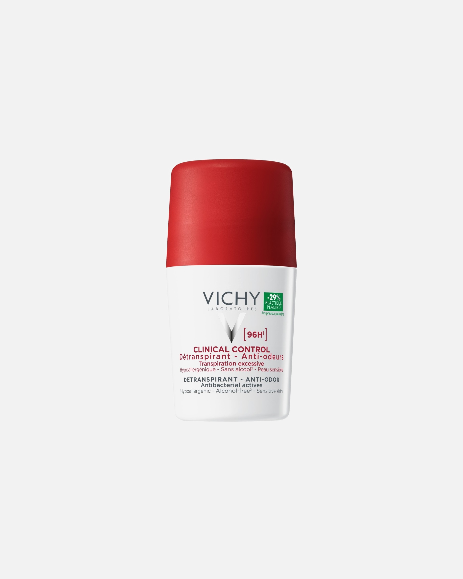 Deodorante di Femmina VICHY Deodorante Clinical Control 96H - Anti -Traspirante, No Alcool, Anti-Batterico, Ipoallergenico, per pelli sensibili 50 ml