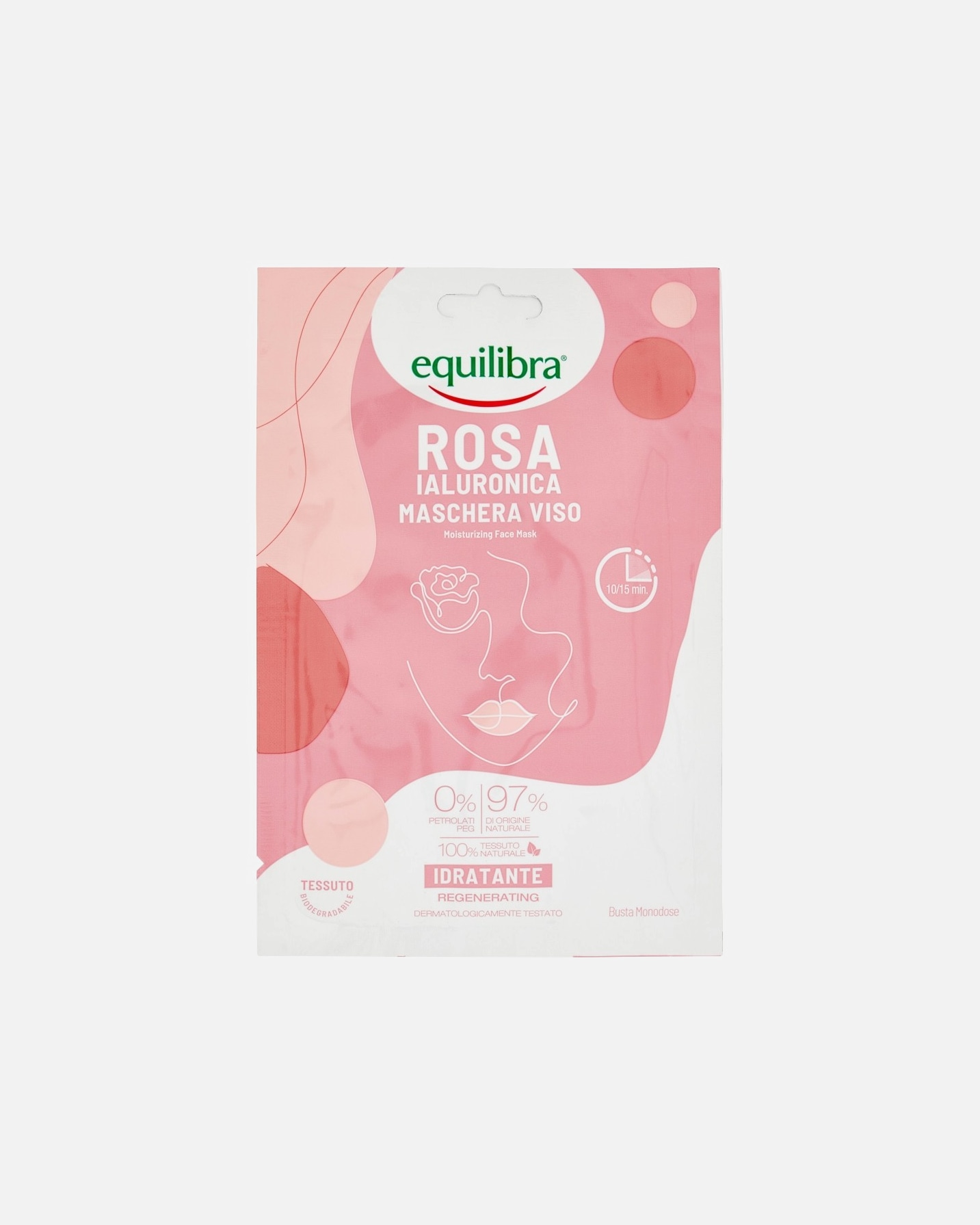 Maschera Idratante di Femmina equilibra Rosa Ialuronica Maschera Viso Idratante 20 g