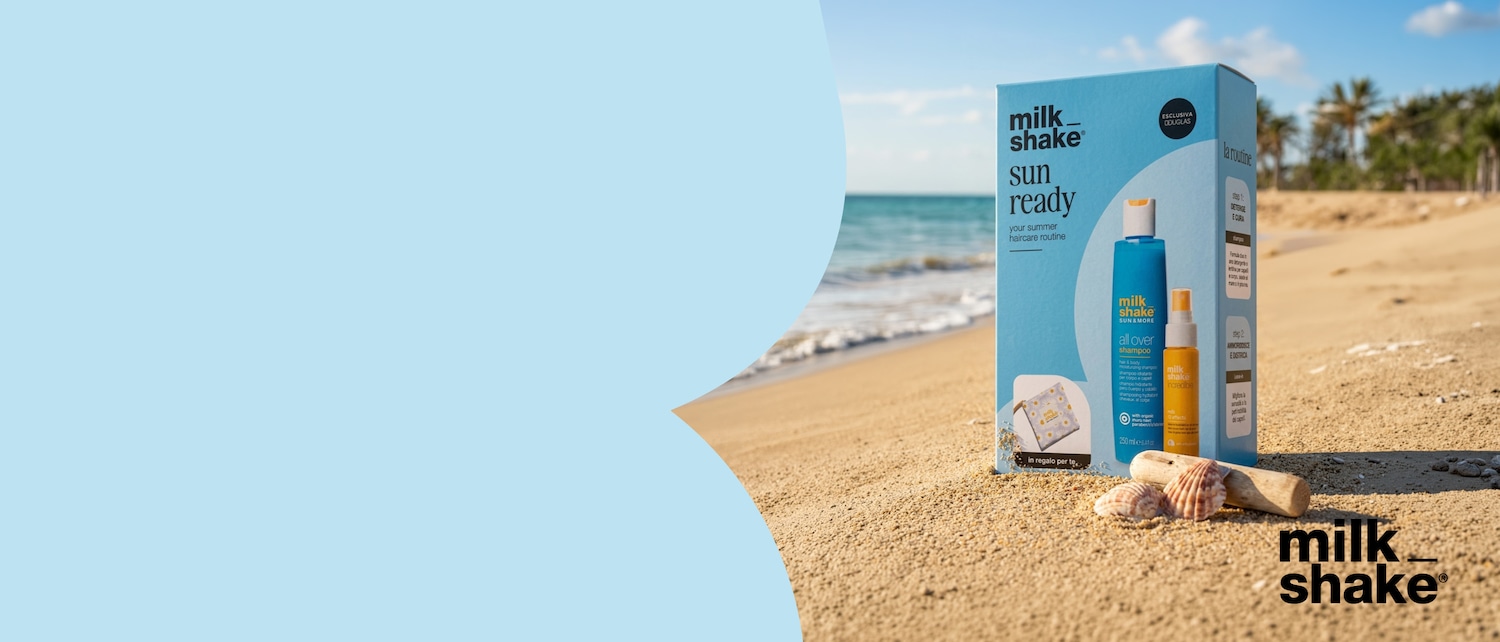 Il set Milk Shake Sun Ready è il tuo rituale estivo per la cura dei capelli, con shampoo idratante per corpo e capelli, in regalo per te.