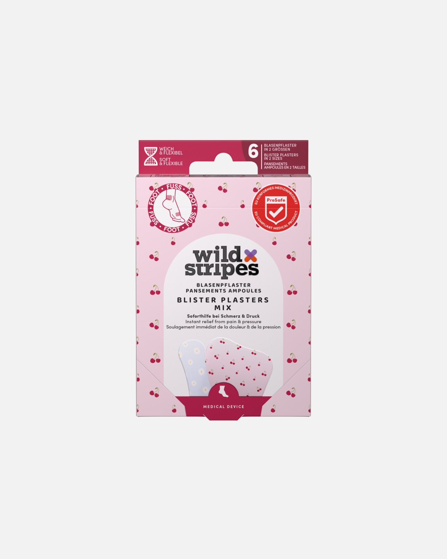 Patch di Unisex Wild Stripes Default Brand Line Blister Plaster Mix Pastel Bloom - cerotti per vesciche 1 pezzo