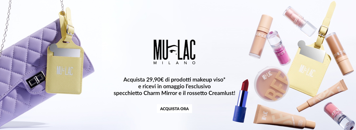 Acquista 29,90€ di prodotti makeup viso e ricevi in omaggio l'esclusivo specchietto Charm Mirror e il rossetto Creamlust! Scopri ora la promozione.