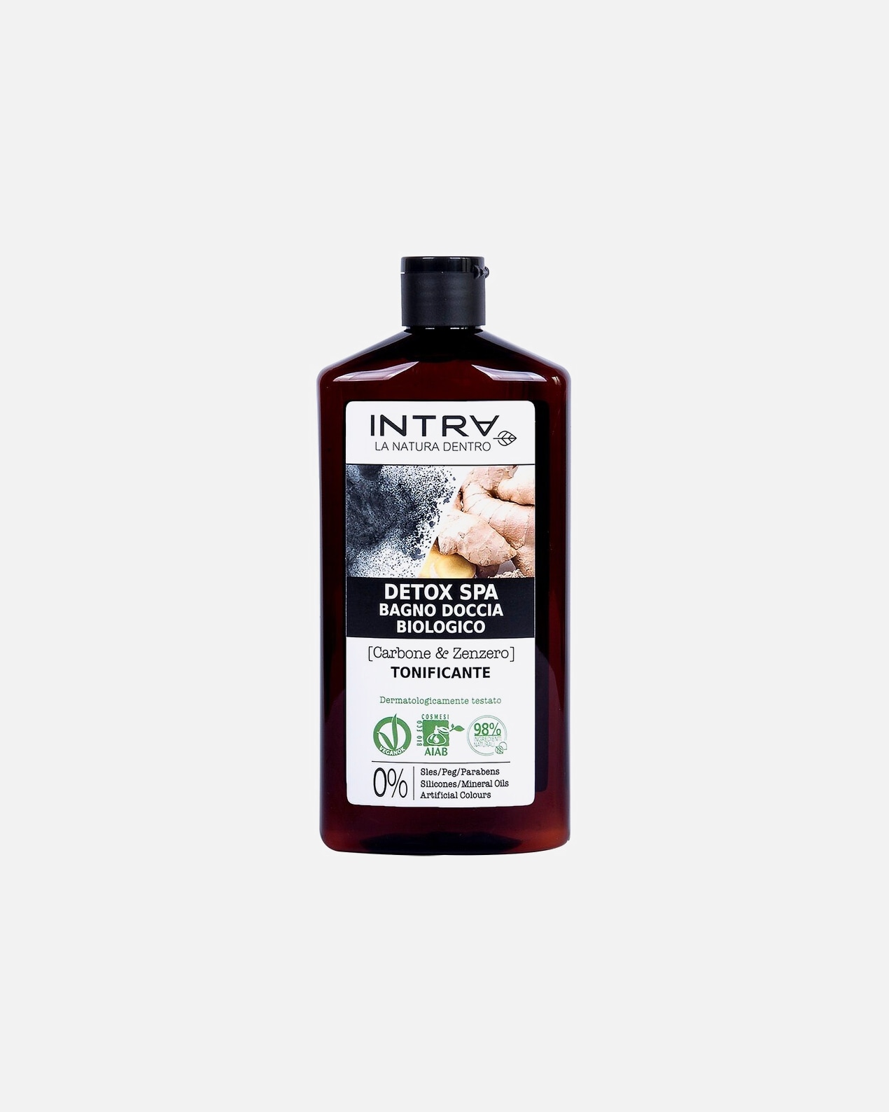 Additivo bagno di Unisex Intra Bagno Doccia Biologico Carbone E Zenzero Detox 400 ml