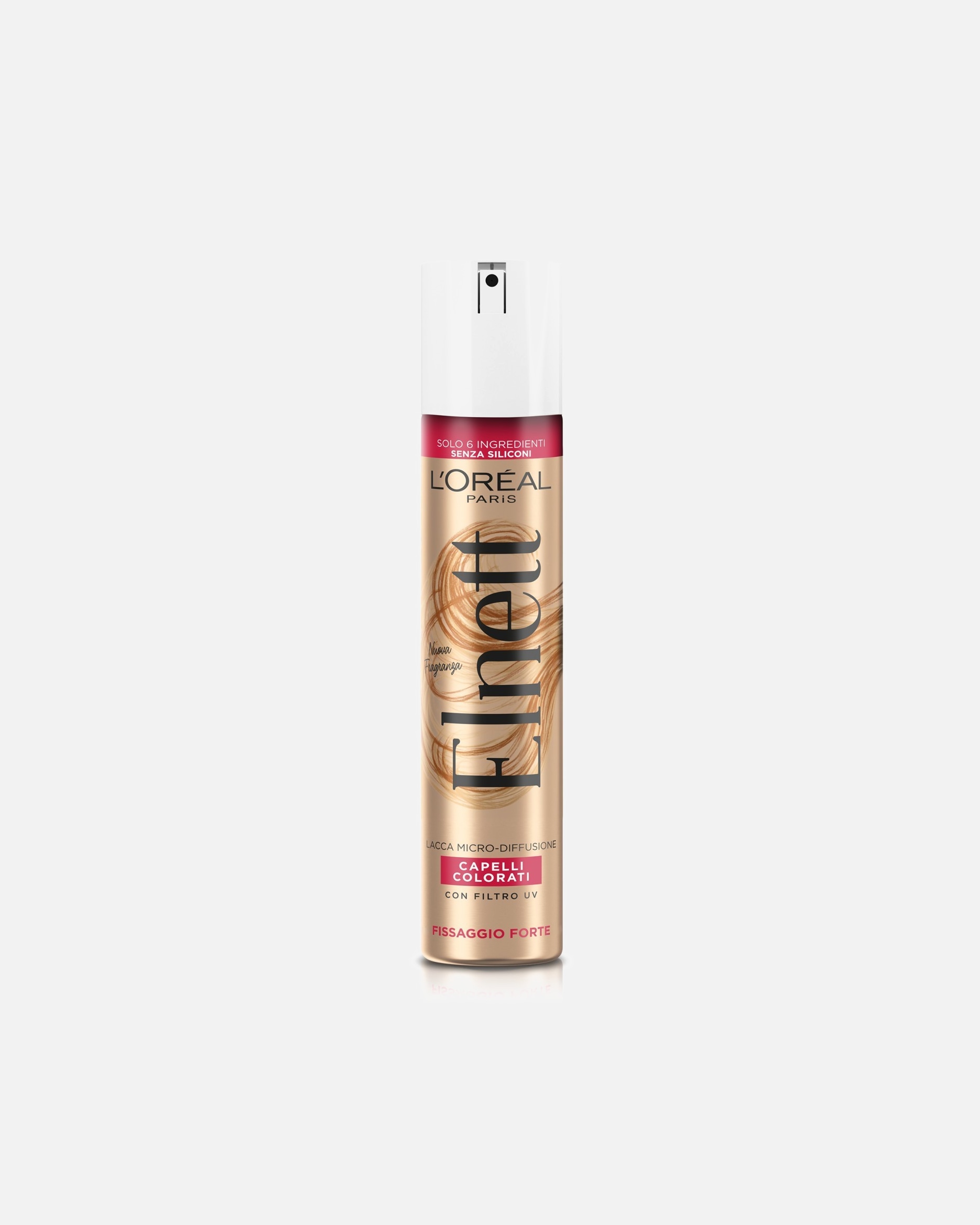 Spray Capelli di Femmina L'Oréal Paris Elnett lacca per capelli colorati con filtro UV, fissa le tue acconciature di ogni giorno senza appesantire 200 g