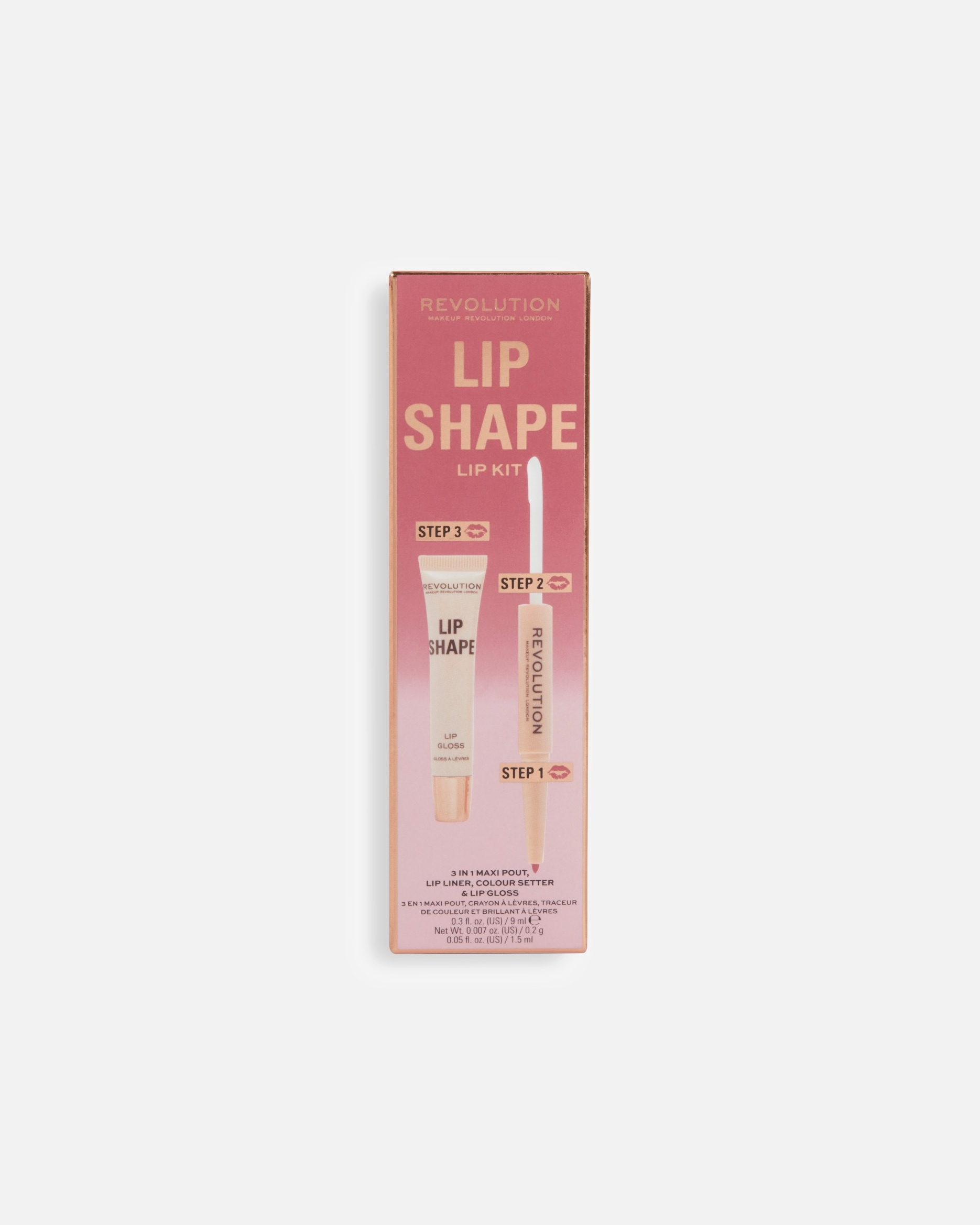 Trattamento labbra di Unisex Revolution Lip Shape Kit Rose Pink