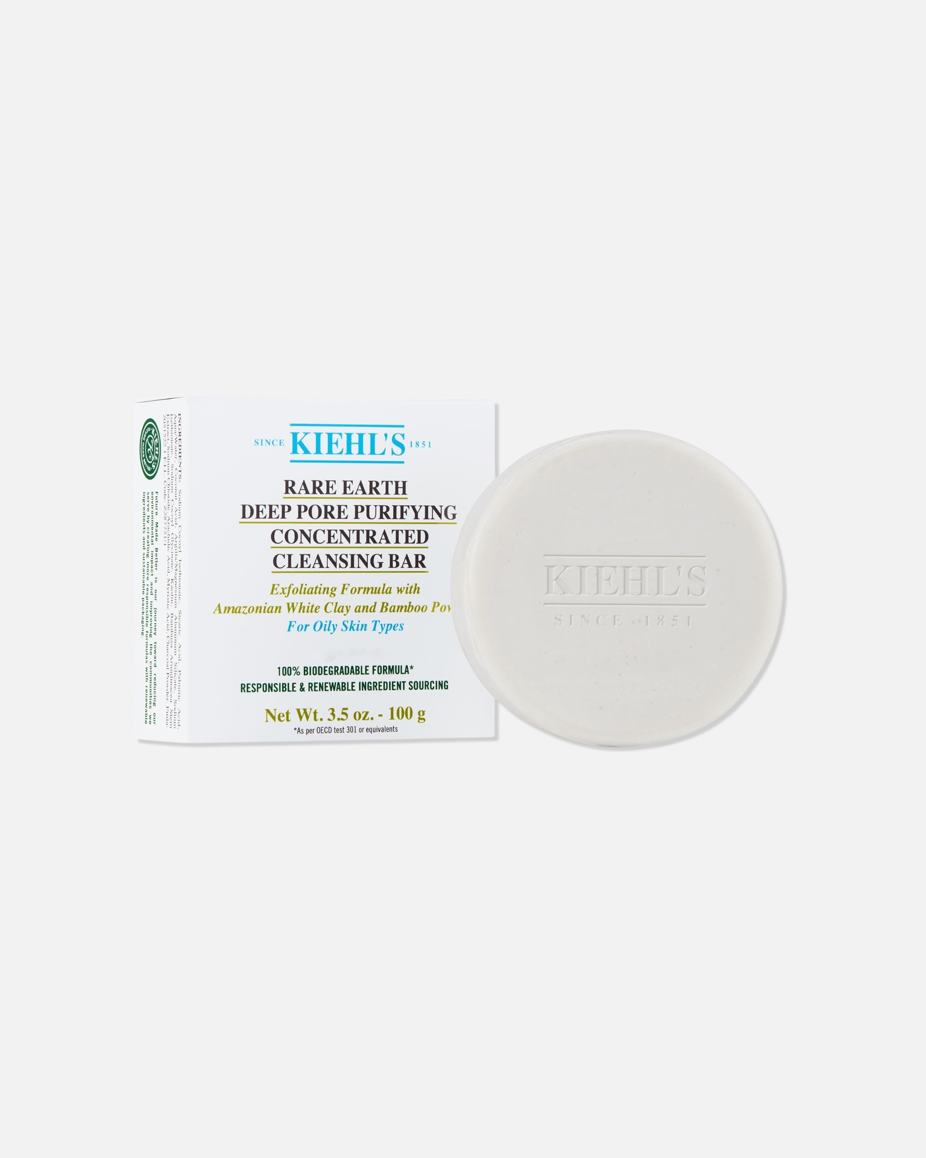 Sapone Viso di Unisex Kiehl's Rare Earth Rare Earth Deep Pore Purifying Concentrated Cleansing Bar 150 g