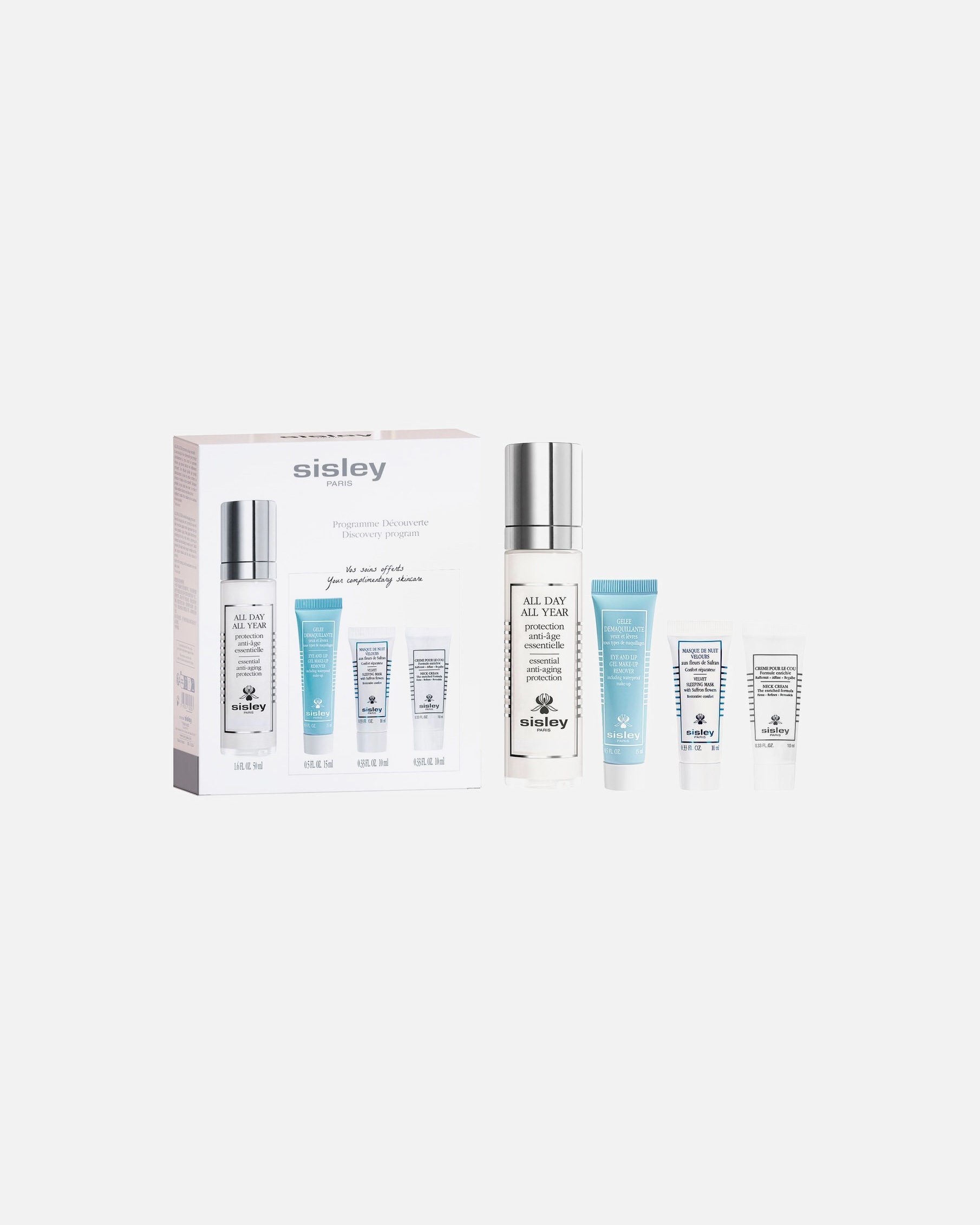 Set cura del viso di Unisex sisley ALL DAY ALL YEAR PROGRAMME DECOUVERTE 1 pezzo