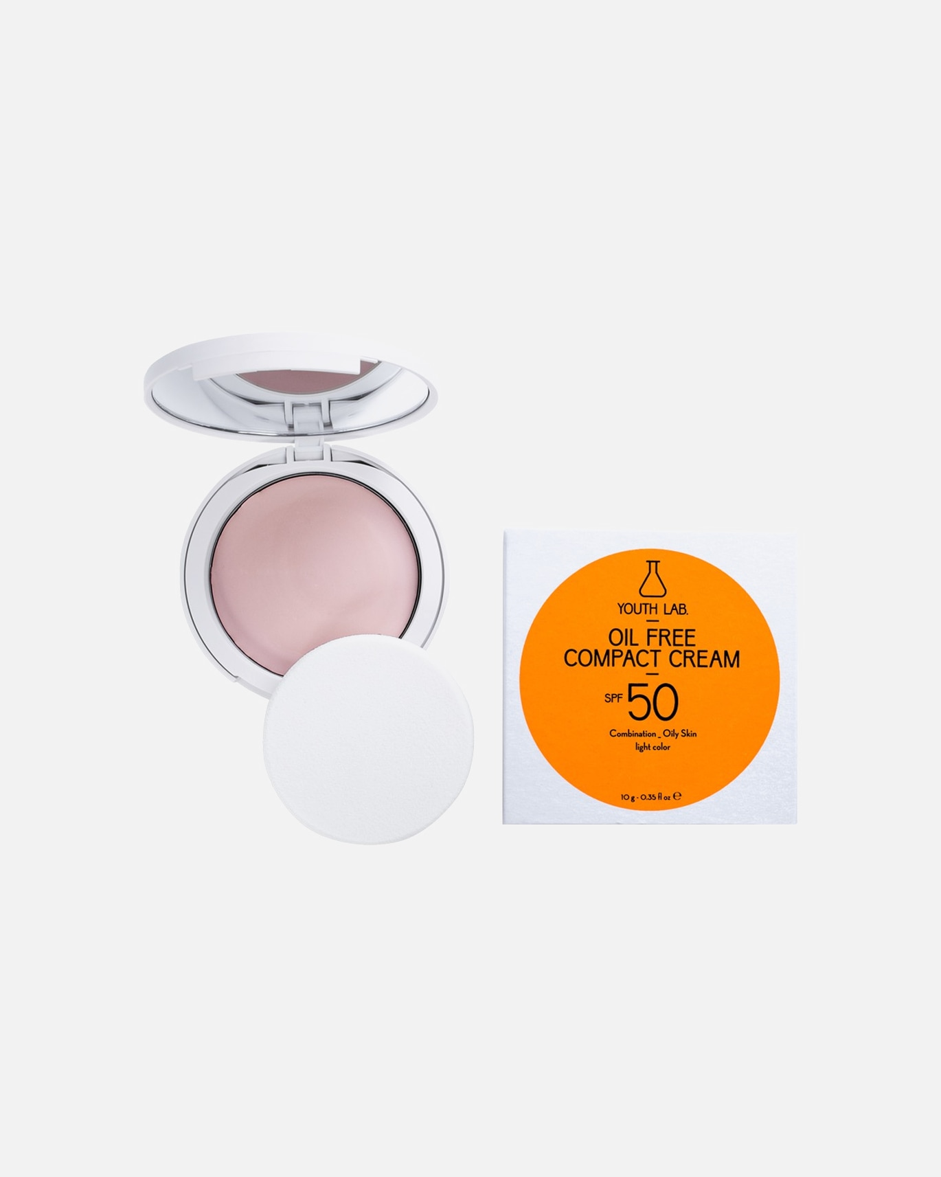 Crema correttiva di Unisex YOUTH LAB. Oil Free Compact Cream SPF 50 LIGHT