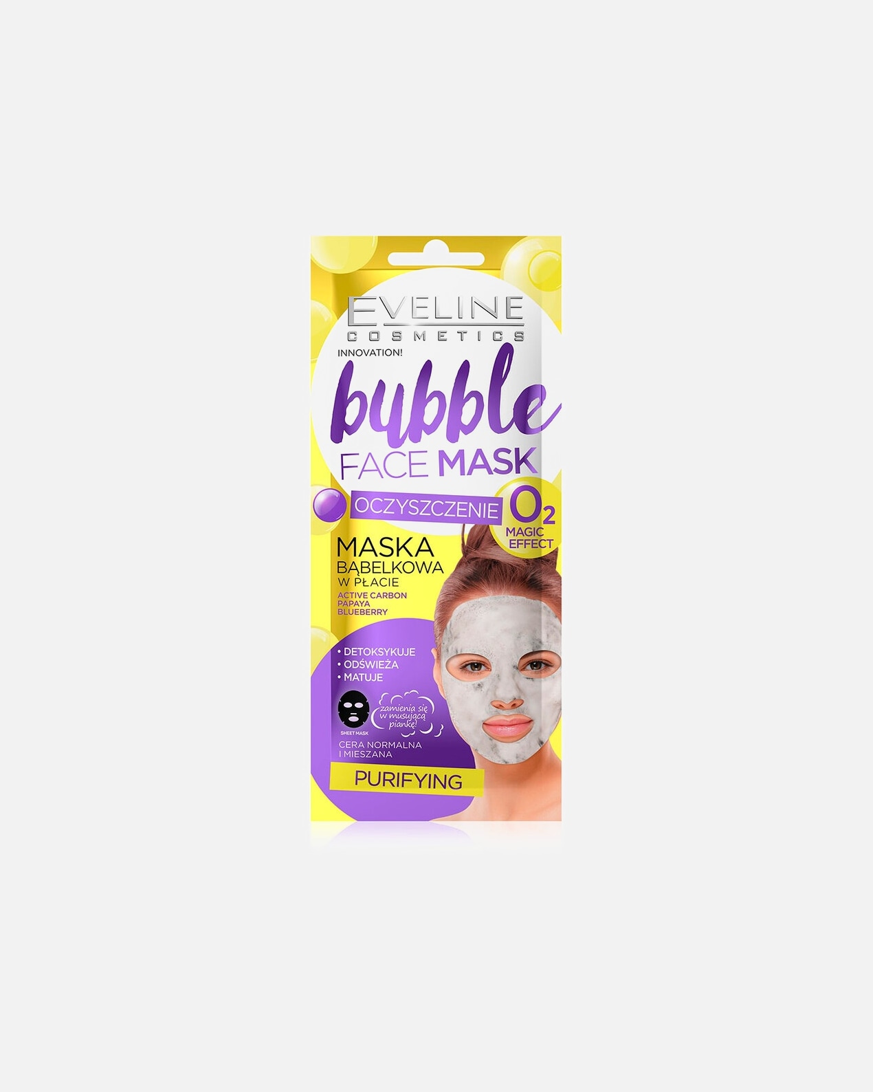Maschera Idratante di Unisex Eveline Cosmetics Bubble Face Mask Purificante 1 pz