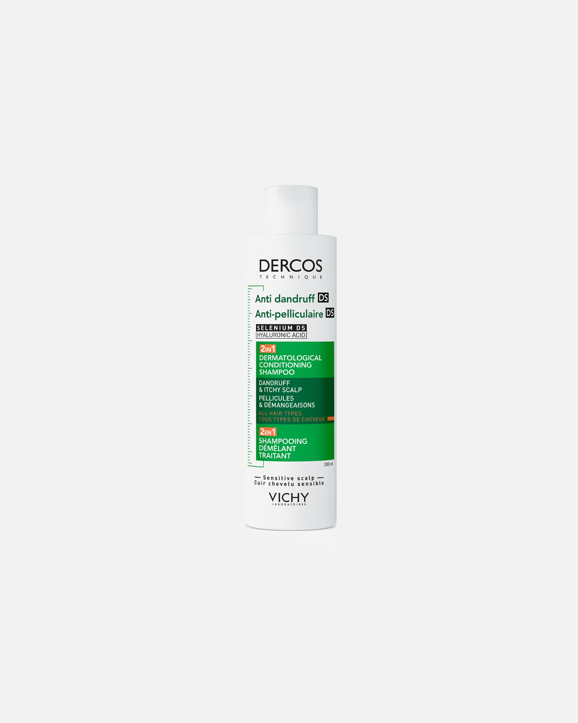Shampoo capelli di Unisex Vichy Dercos 2in1 Shampoo + Balsamo Anti-forfora DS trattante dermatologico 200 ml