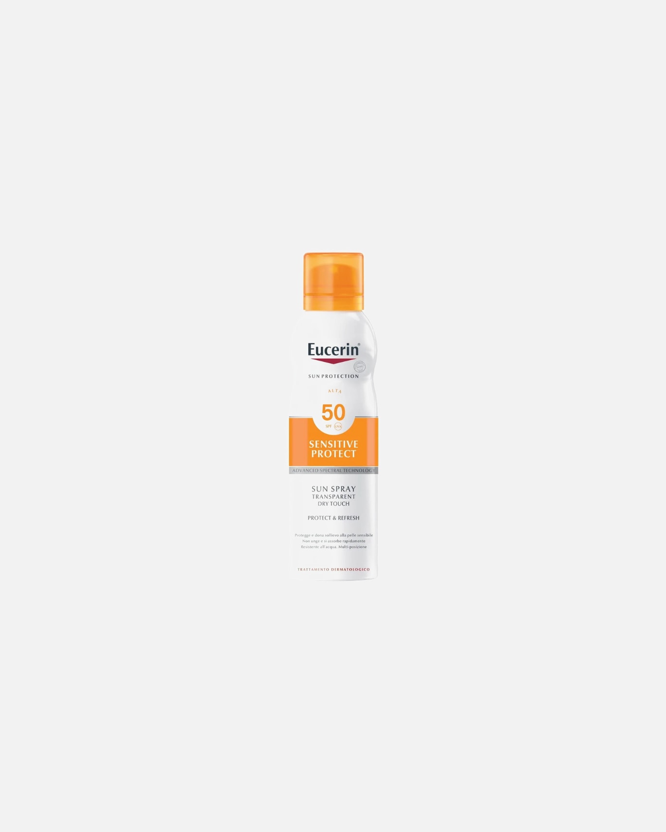 Spray Solare di Unisex Eucerin Sensitive Protect Sun Spray Transparent Dry Touch SPF 50 200 ml