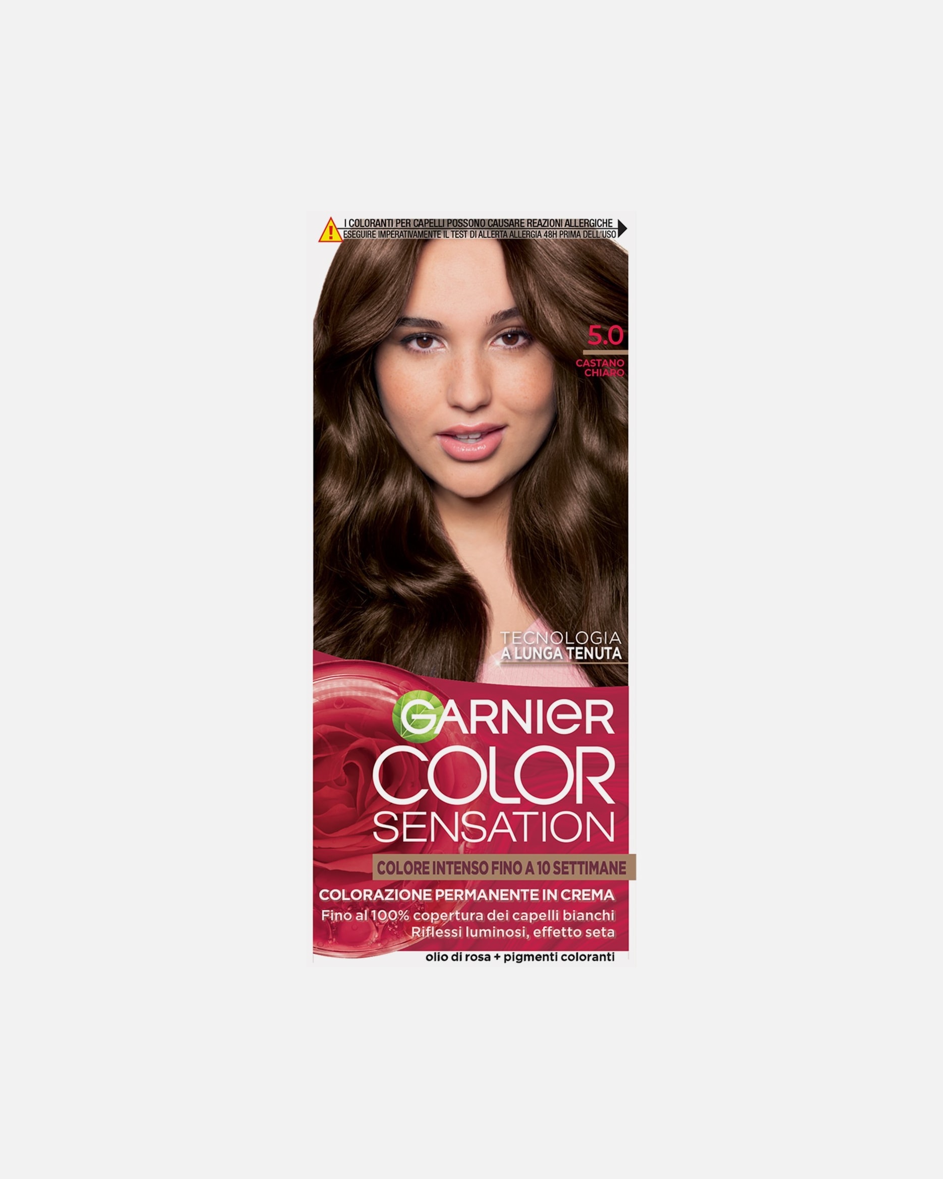 Tinta Capelli di Unisex GARNIER COLOR SENSATION Colorazione permanente fino a 10 settimane di colore intenso 5.0 CASTANO CHIARO