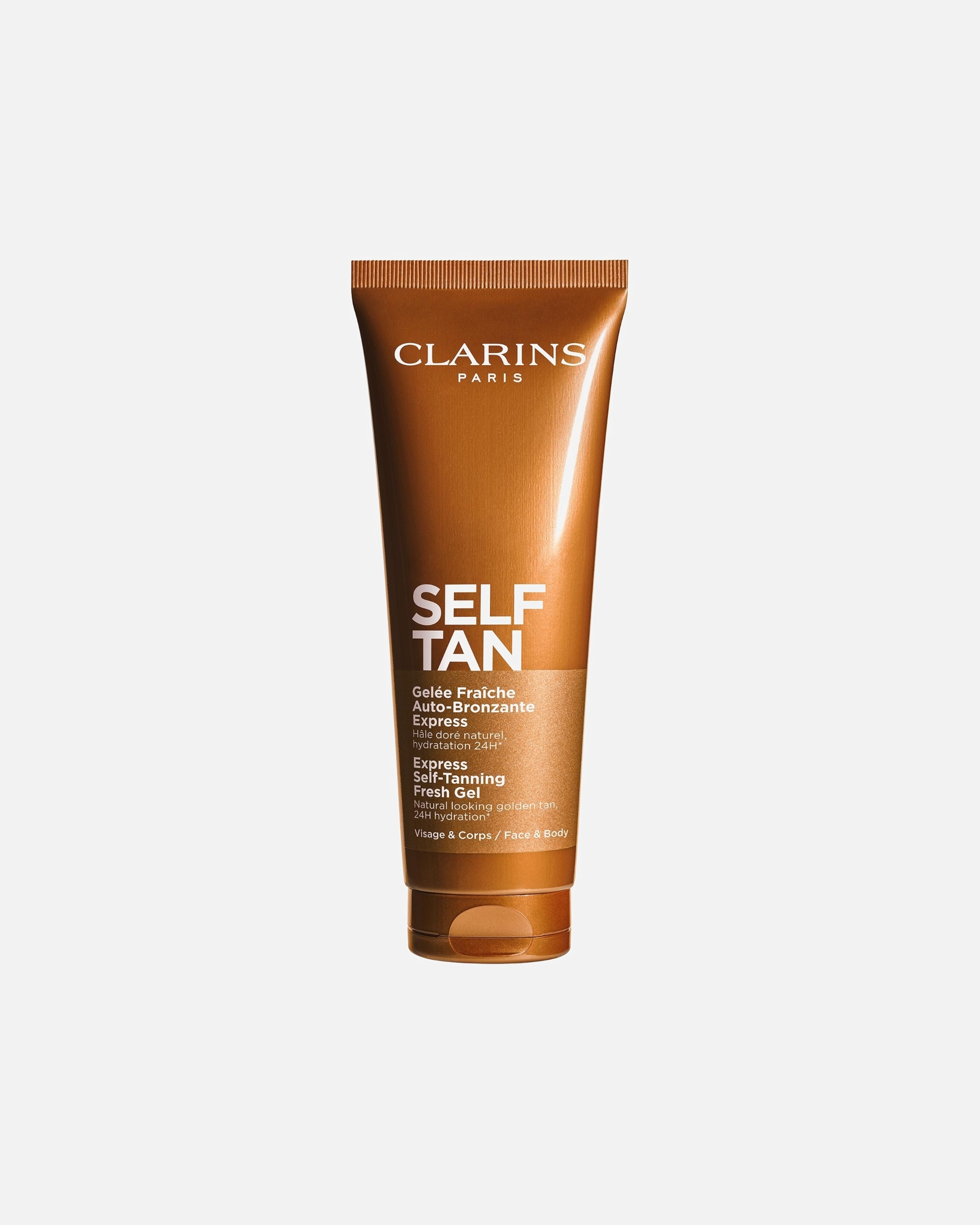 Auto abbronzante di Unisex Clarins Sun Care Express Self-Tanning Fresh Gel 125 ml