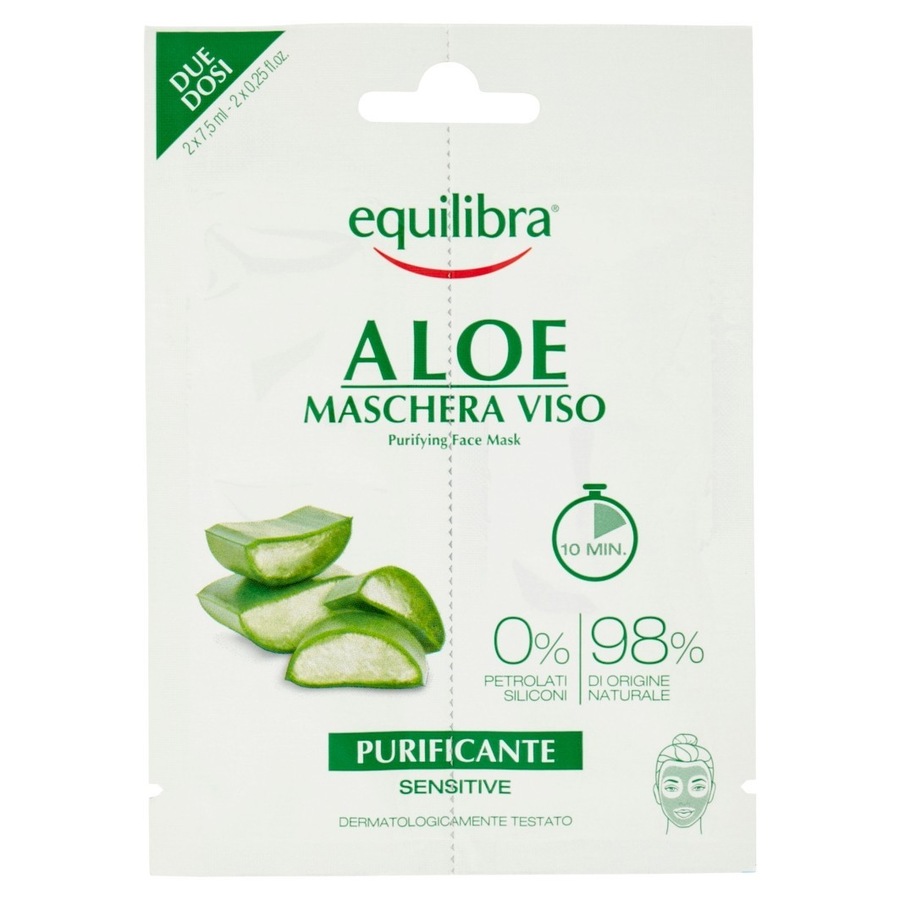 Equilibra - Maschera viso Bidose Aloe Maschera