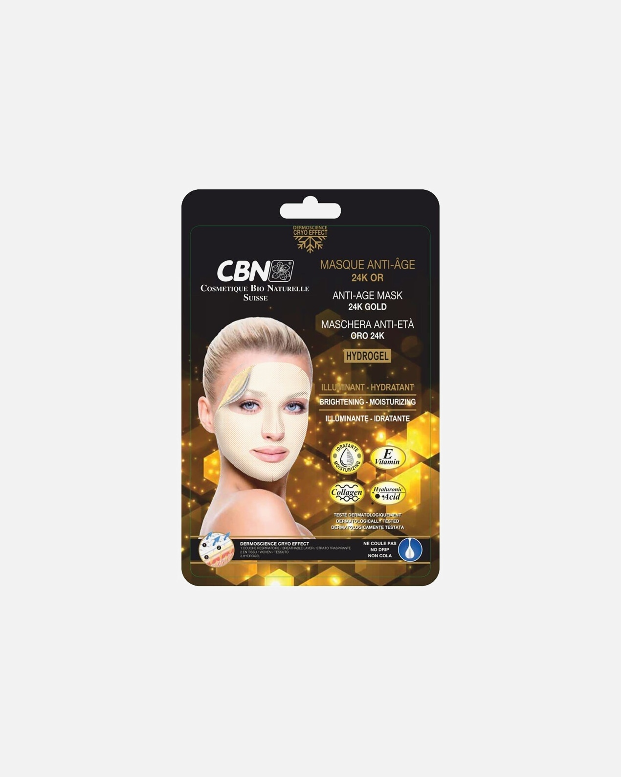 Maschera Anti-età di Unisex CBN Cosmetique Bio Naturelle Suisse MASCHERA ANTI-ETA' ORO 24K 1 pz
