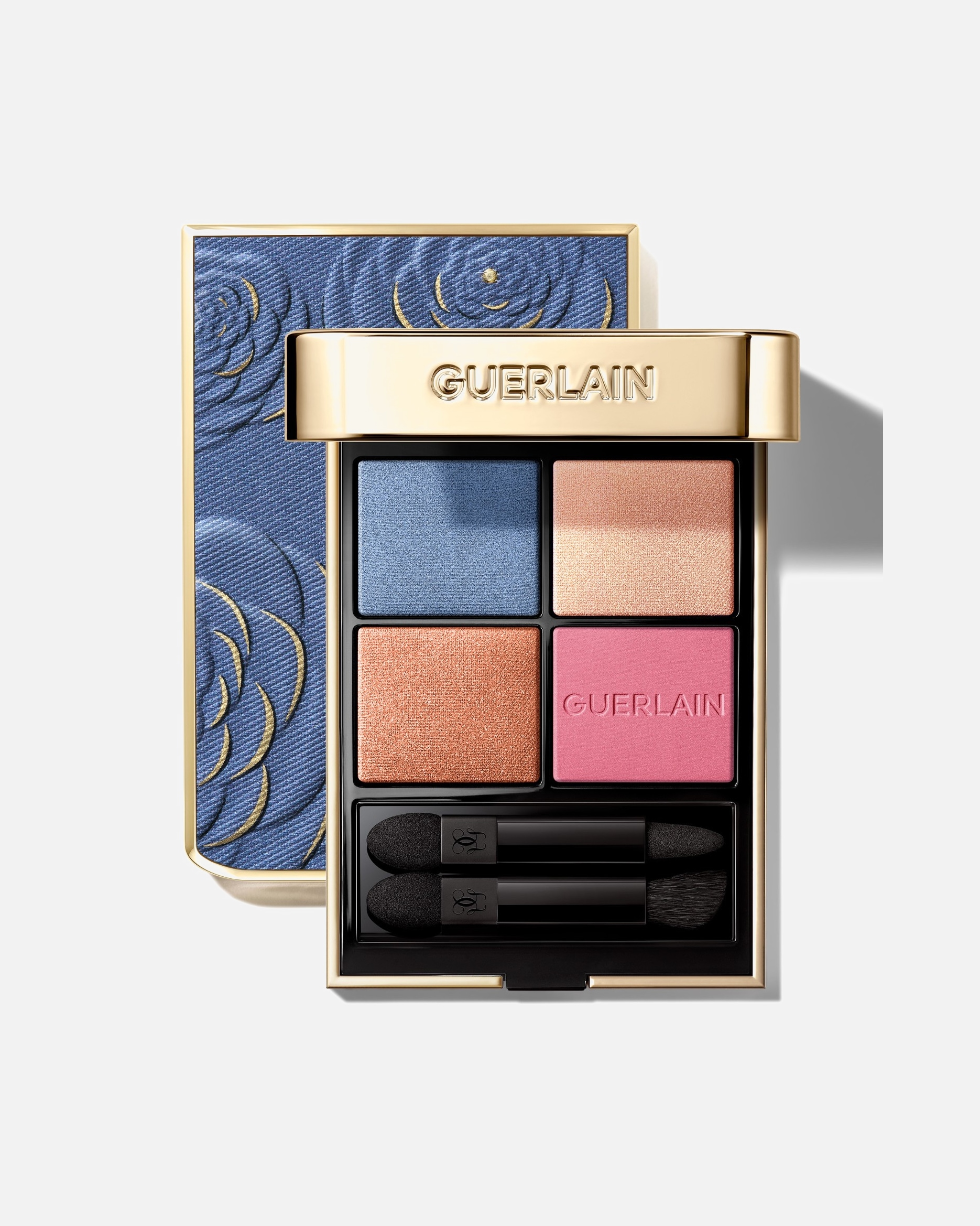 Ombretto di Unisex Guerlain Make-up Ombres G Ombretti 4 colori 396 - BLOSSOM (Edizione limitata Blooming Denim)