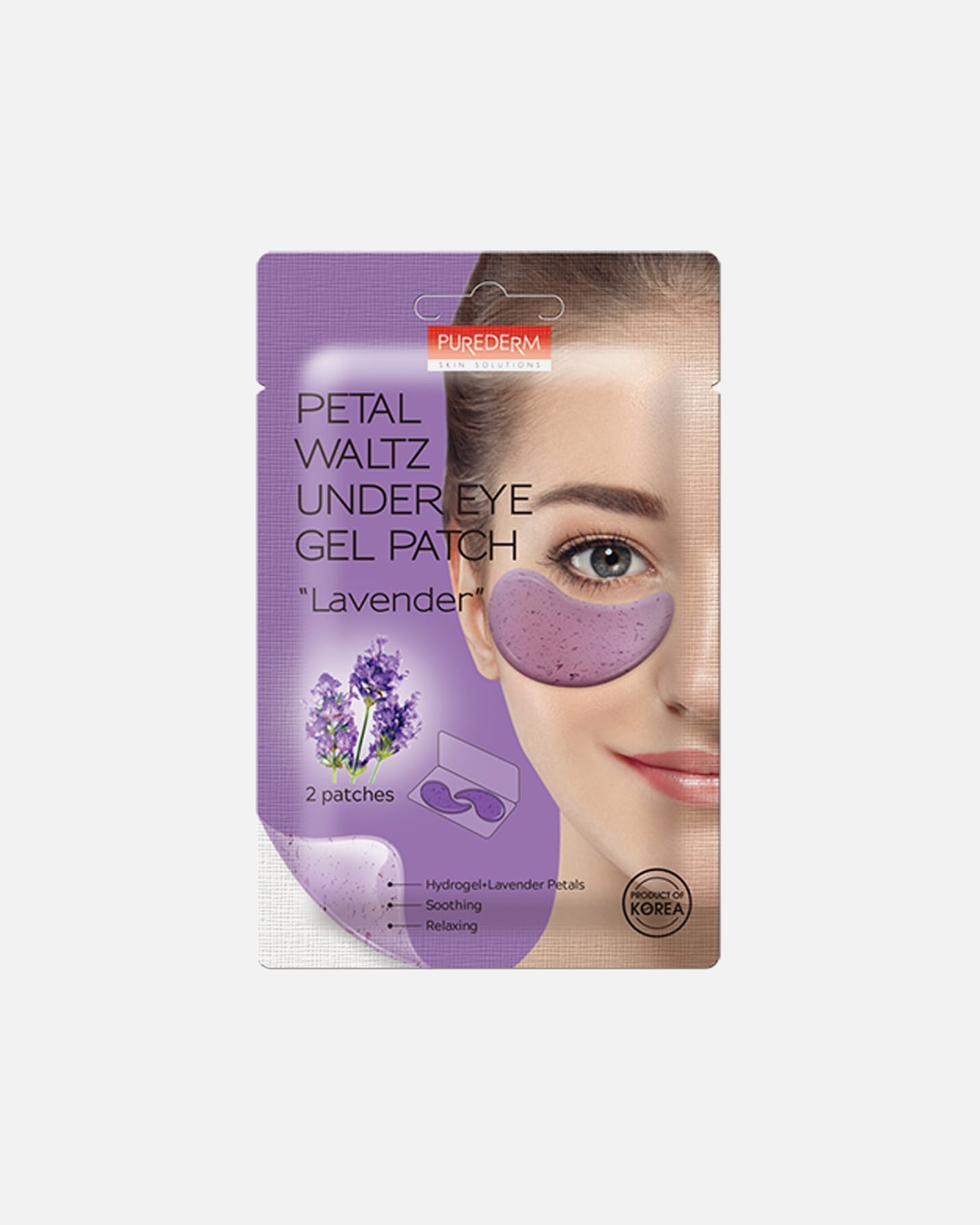Patch occhi di Unisex Purederm Petal Waltz Under Eye Gel Patch "Lavender" 1pair 1 pz