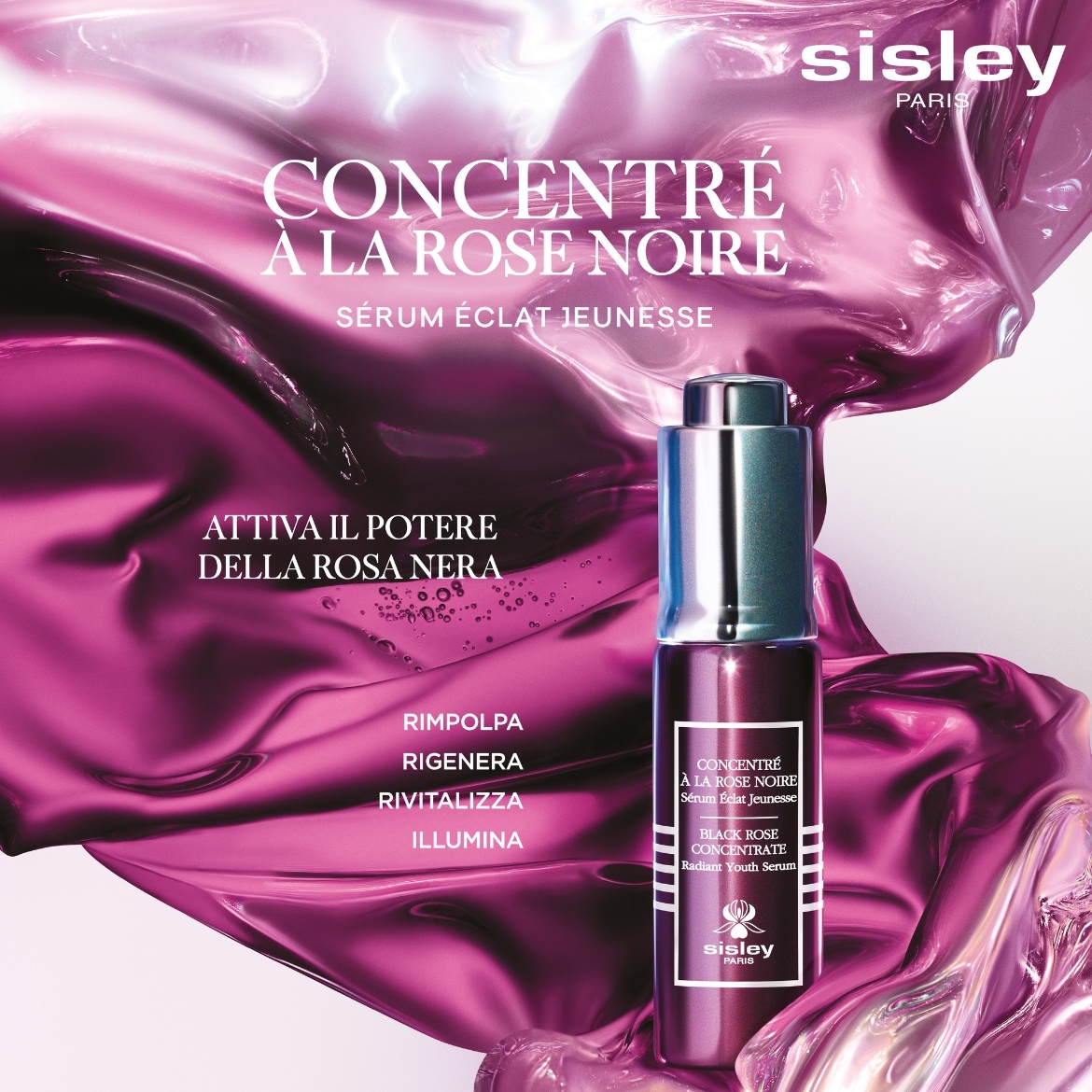 Scopri il potere del Concentré à la Rose Noire di Sisley Paris, un siero che rimpolpa, rigenera, rivitalizza e illumina la tua pelle per un aspetto radioso e giovane.