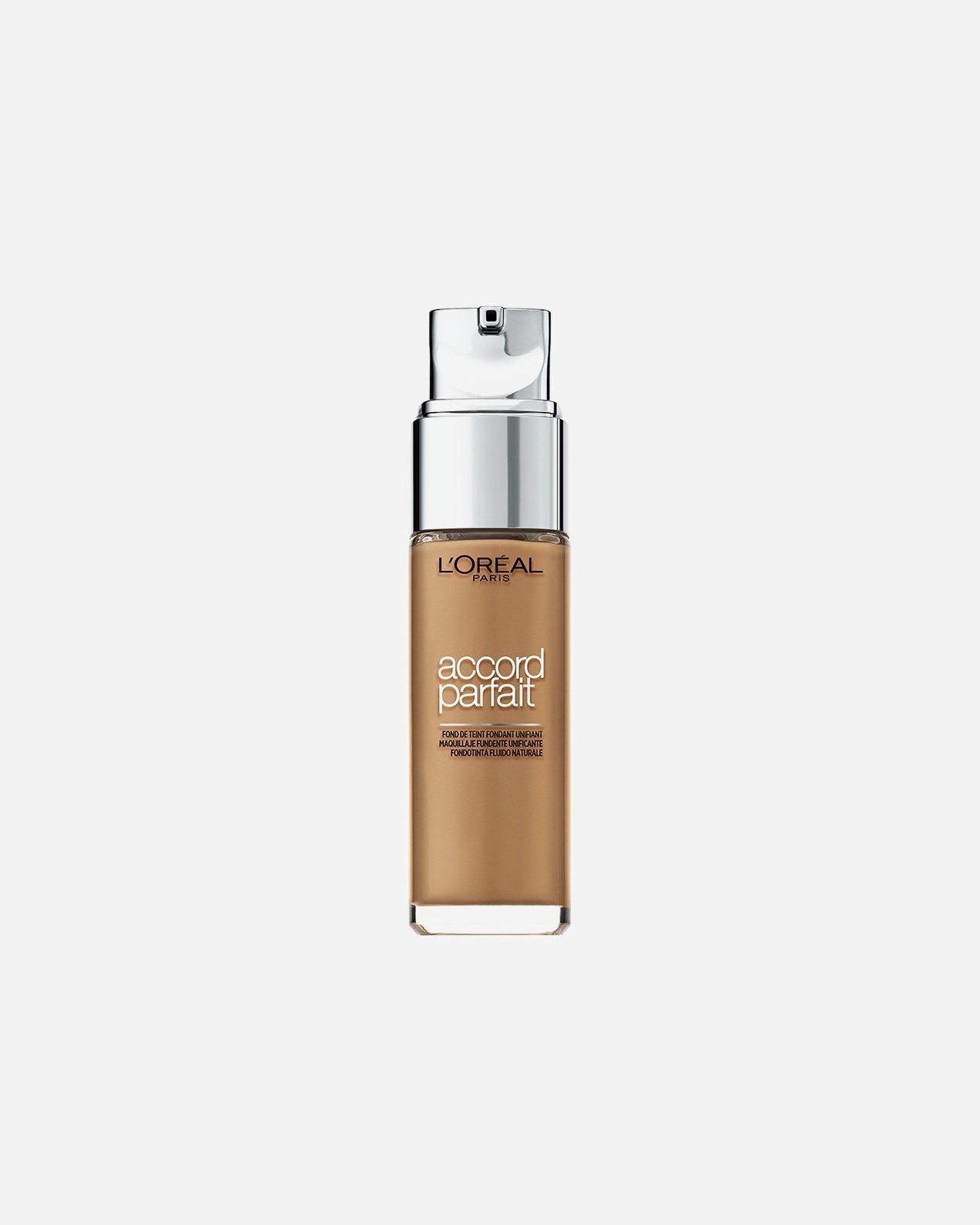 Fondotinta di Unisex L'Oréal Paris Accord Parfait, Effetto Naturale, Arricchito con Acido Ialuronico 8.5D/W