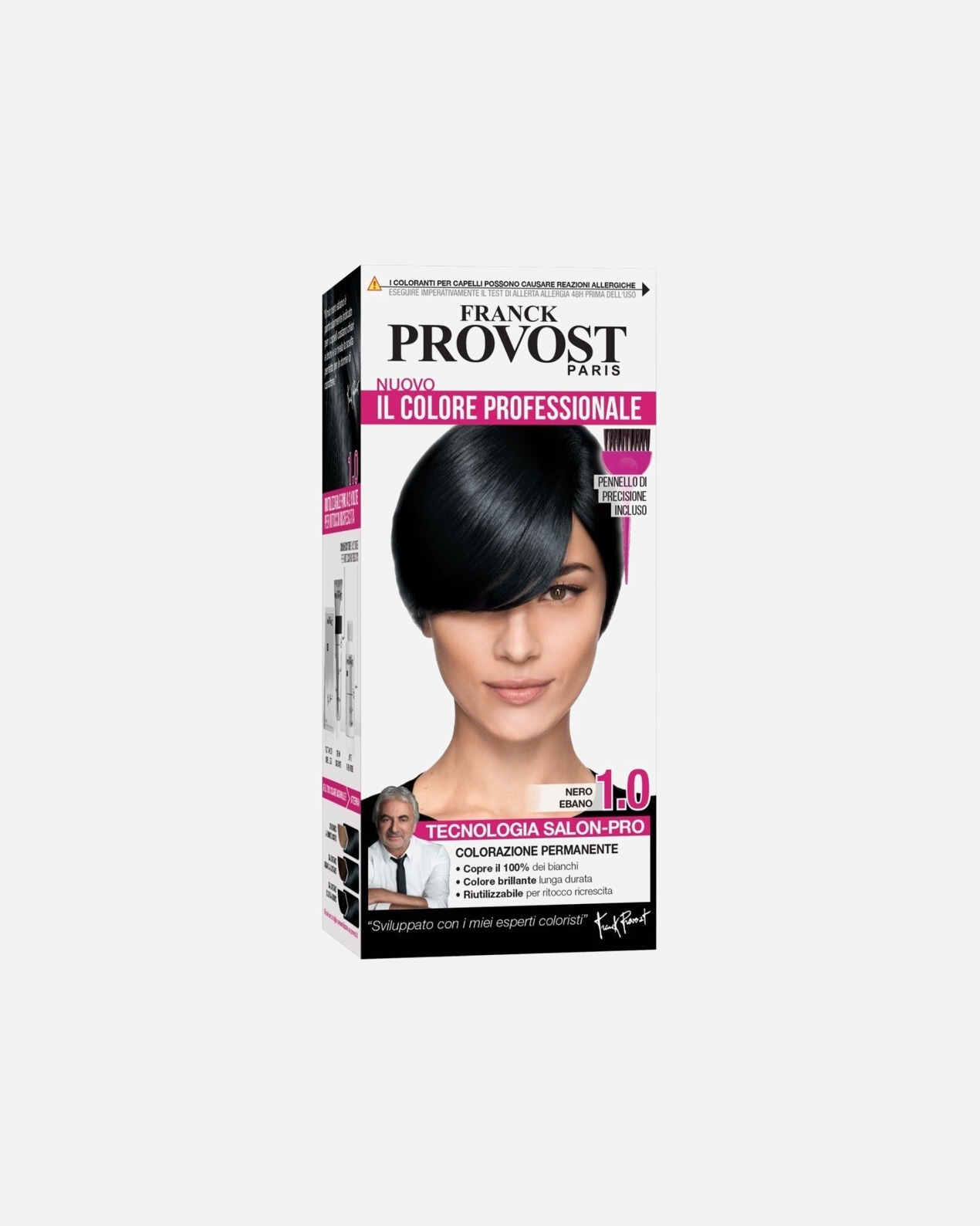 Colorazione capelli di Femmina Frank Provost Colore Professionale, Pennello di Precisione Incluso, Castano Nero Ebano