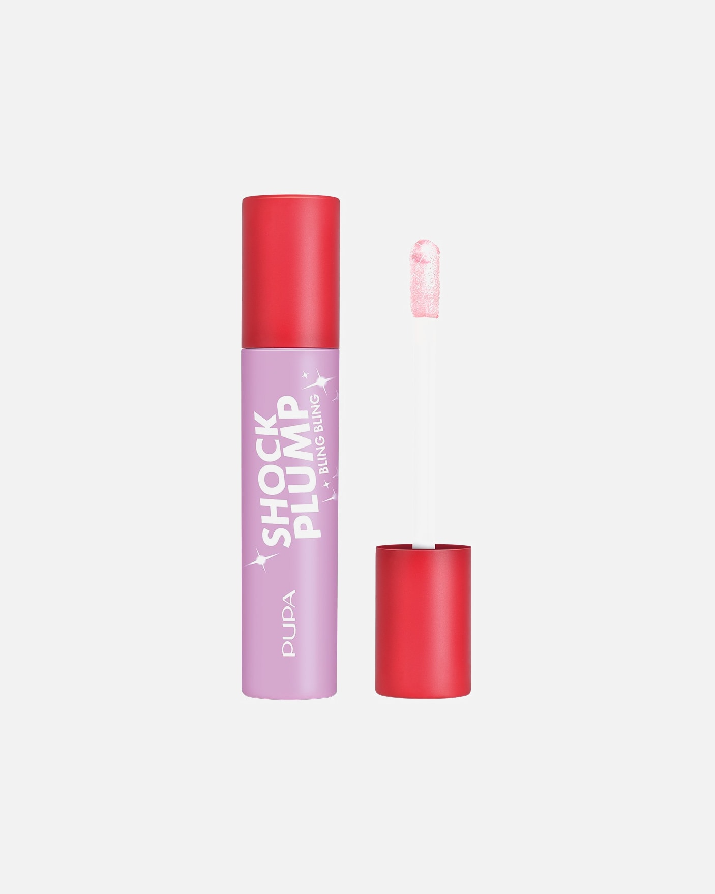 Lucidalabbra di Unisex PUPA Milano Shock Plump Bling Bling - Gloss Labbra Volumizzante Istantaneo Effetto Scintillante PINK TIARA