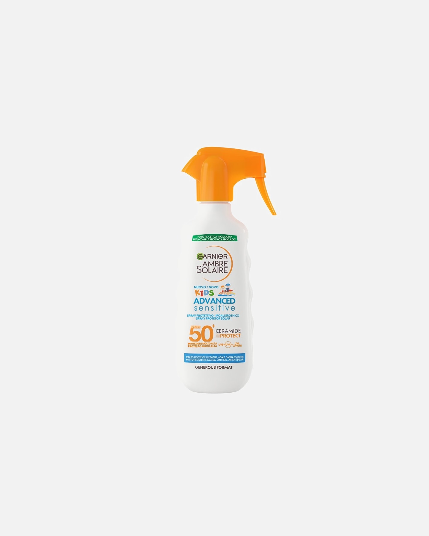Spray Solare di Unisex GARNIER Ambre Solaire Advanced Sensitive Kids Ceramide Protect Spray Gachette protettivo 270 ml