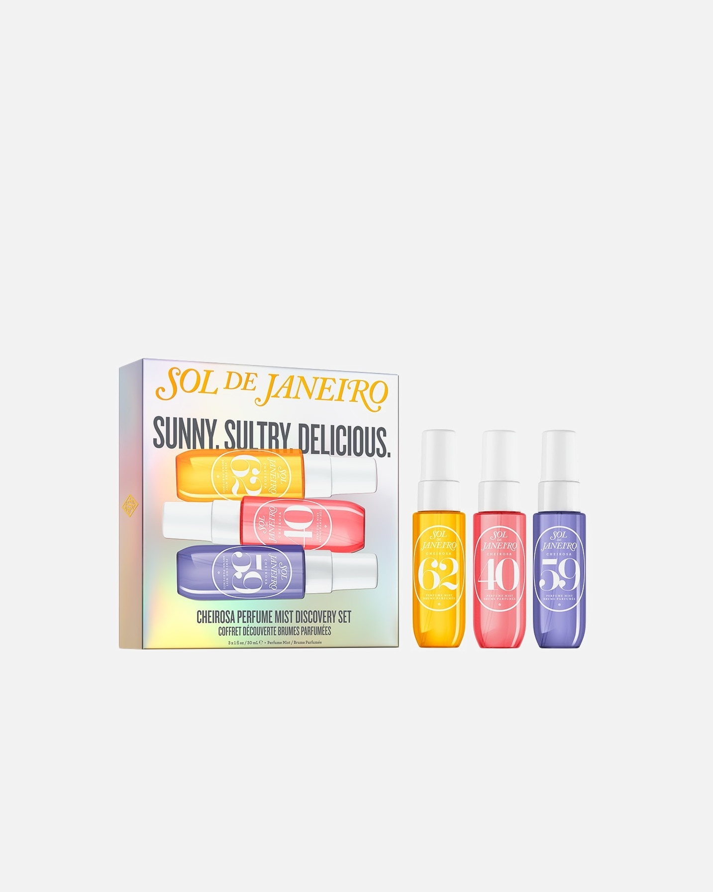 Set di fragranze di Unisex SOL DE JANEIRO Sunny.Sultry.Delicious. Cheirosa Perfume Mist Discovery Set 1 pezzo
