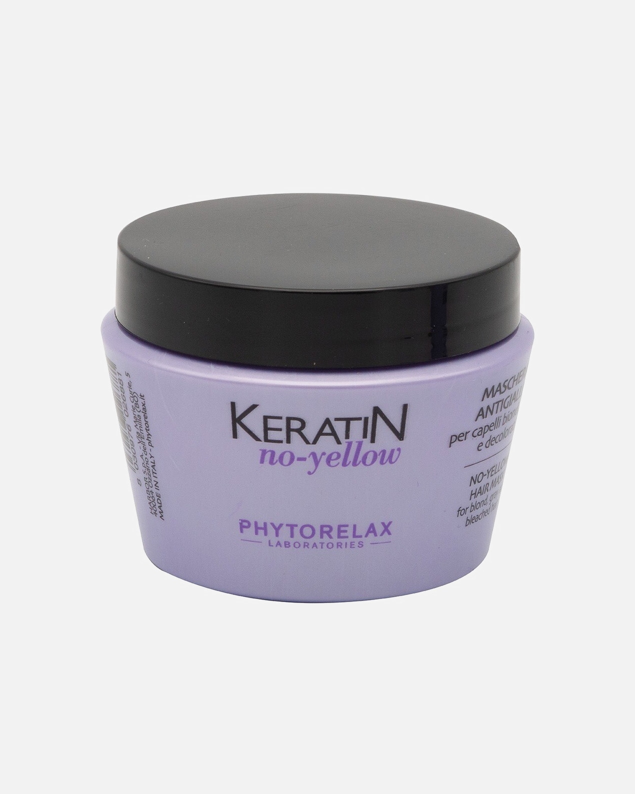 Maschera Capelli di Femmina Phytorelax Keratin No Yellow Maschera Anti-Giallo Capelli Biondi, Grigi E Decolorati 250 ml