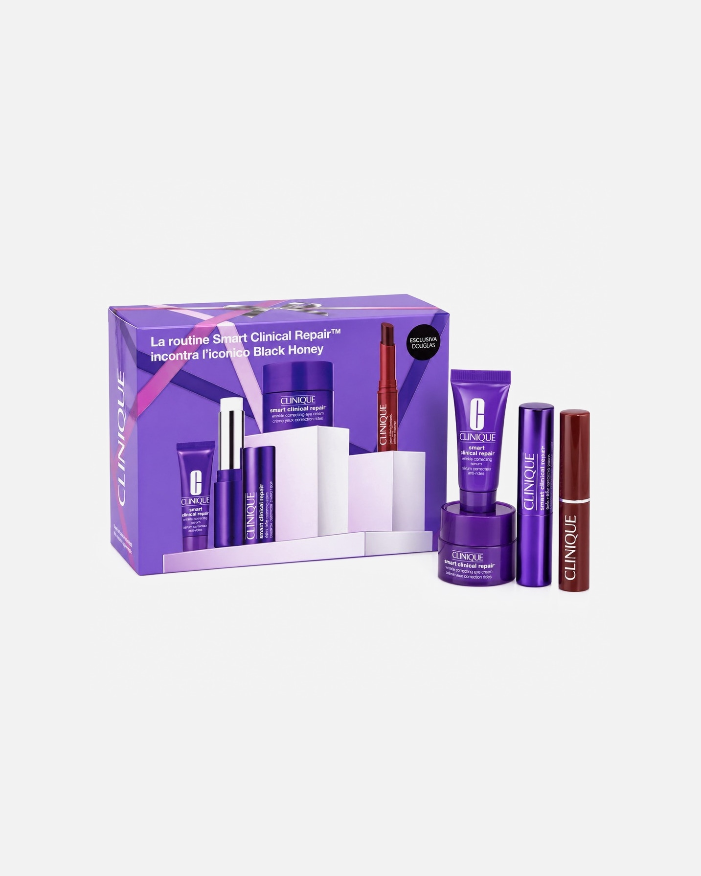 Set cura del viso di Unisex Clinique Routine anti-età Smart Clinical Repair™ + Black Honey. 1 pezzo