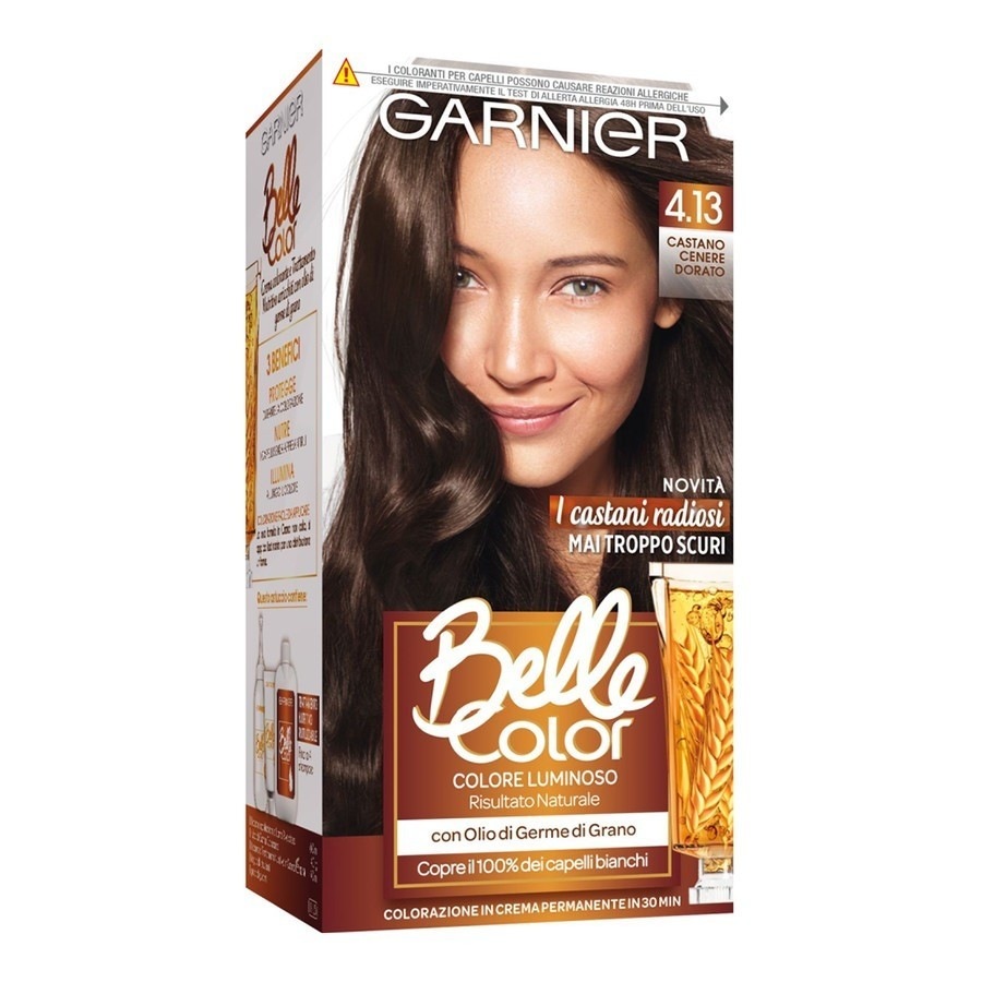 Garnier Belle Color, Colore Luminoso e Riflessi Naturali, Copre il 100% dei capelli bianchi, Castano Molto Chiaro Ramato