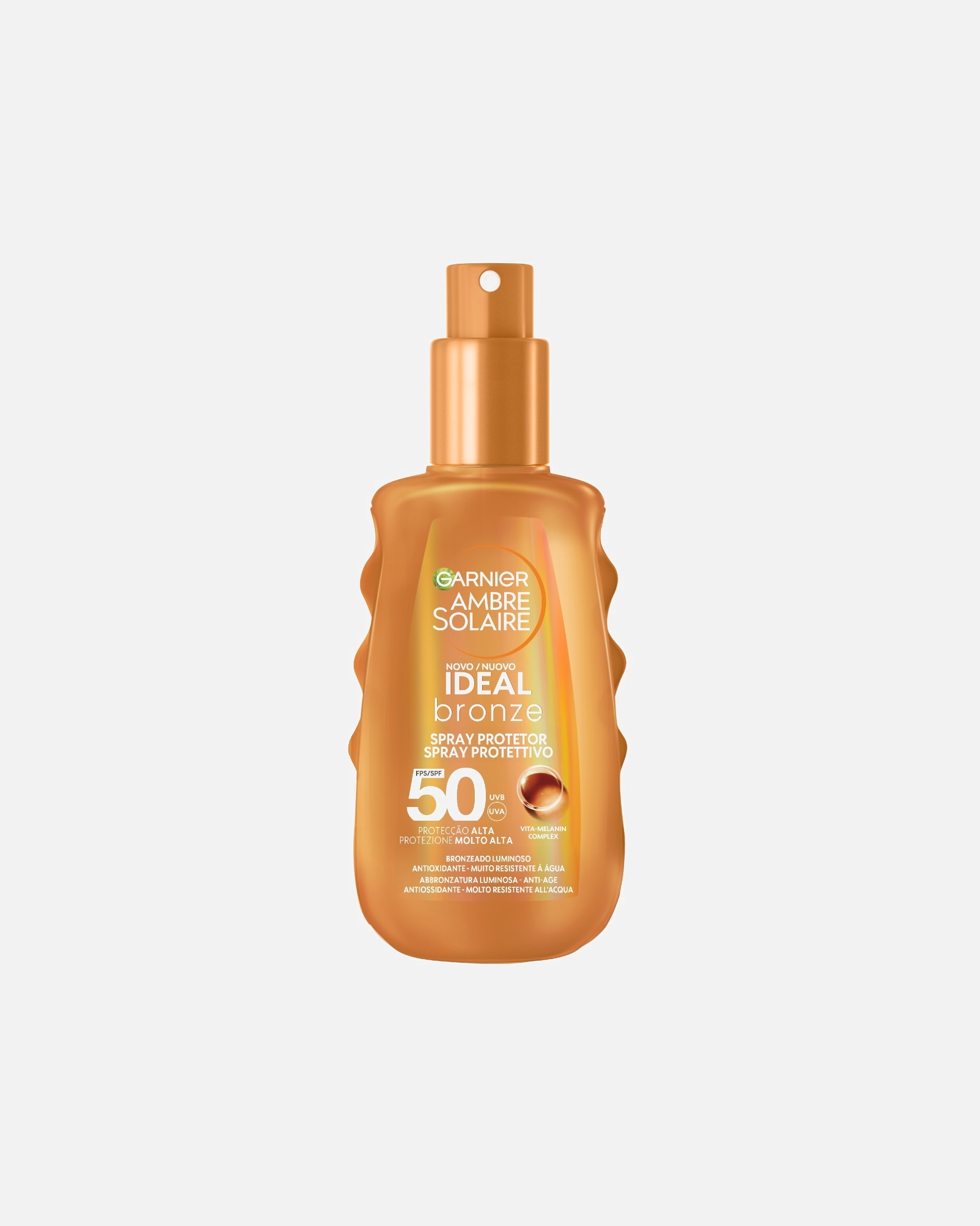 Crema solare di Unisex GARNIER Ambre Solaire Ideal Bronze Latte Solare Spray SPF50 150 ml