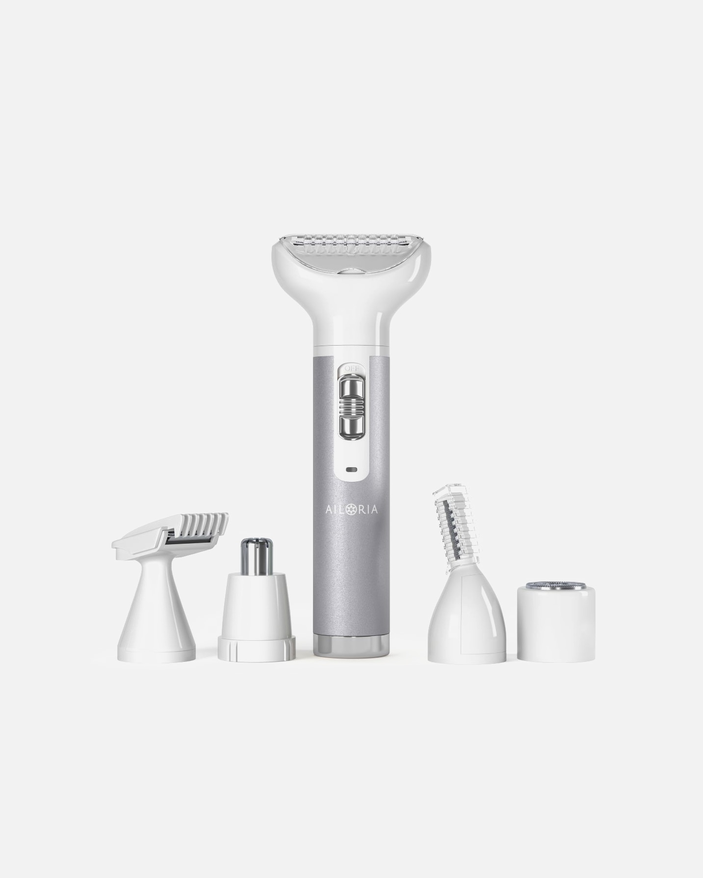 Rasoio elettrico di Femmina Ailoria Evapore EVAPORE SET Rasoio con diversi attacchi USB Silver Cloud