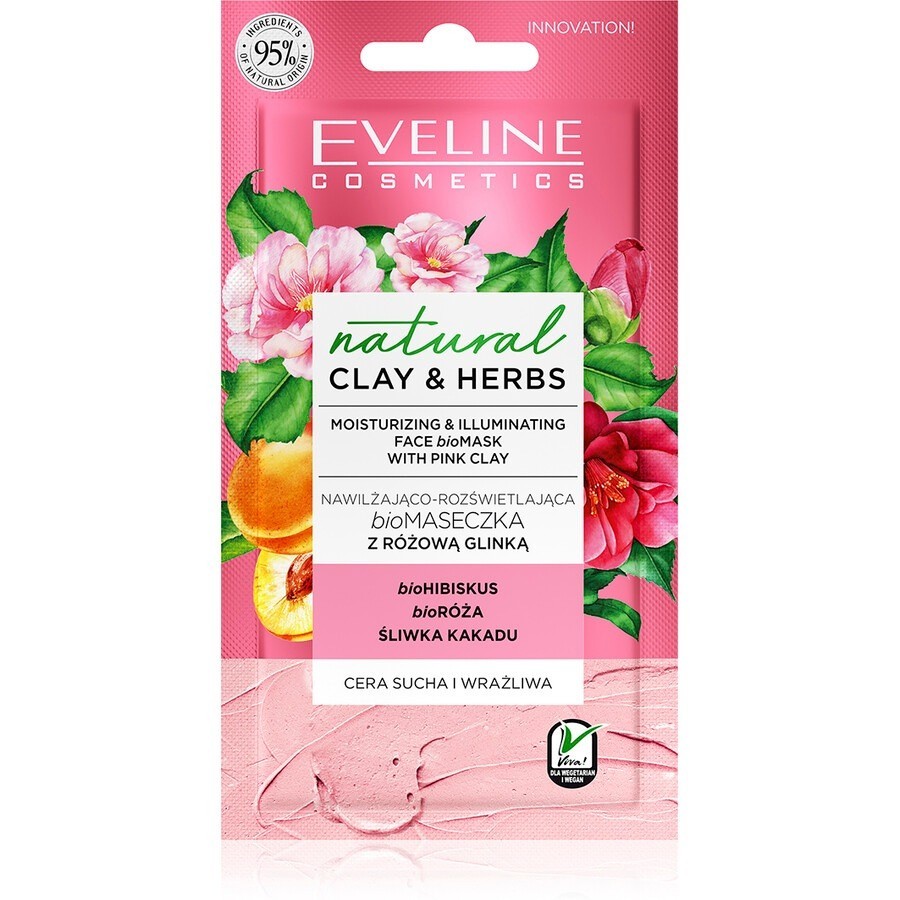 Eveline Cosmetics Natural Clay&Herbs Maschera Illuminante