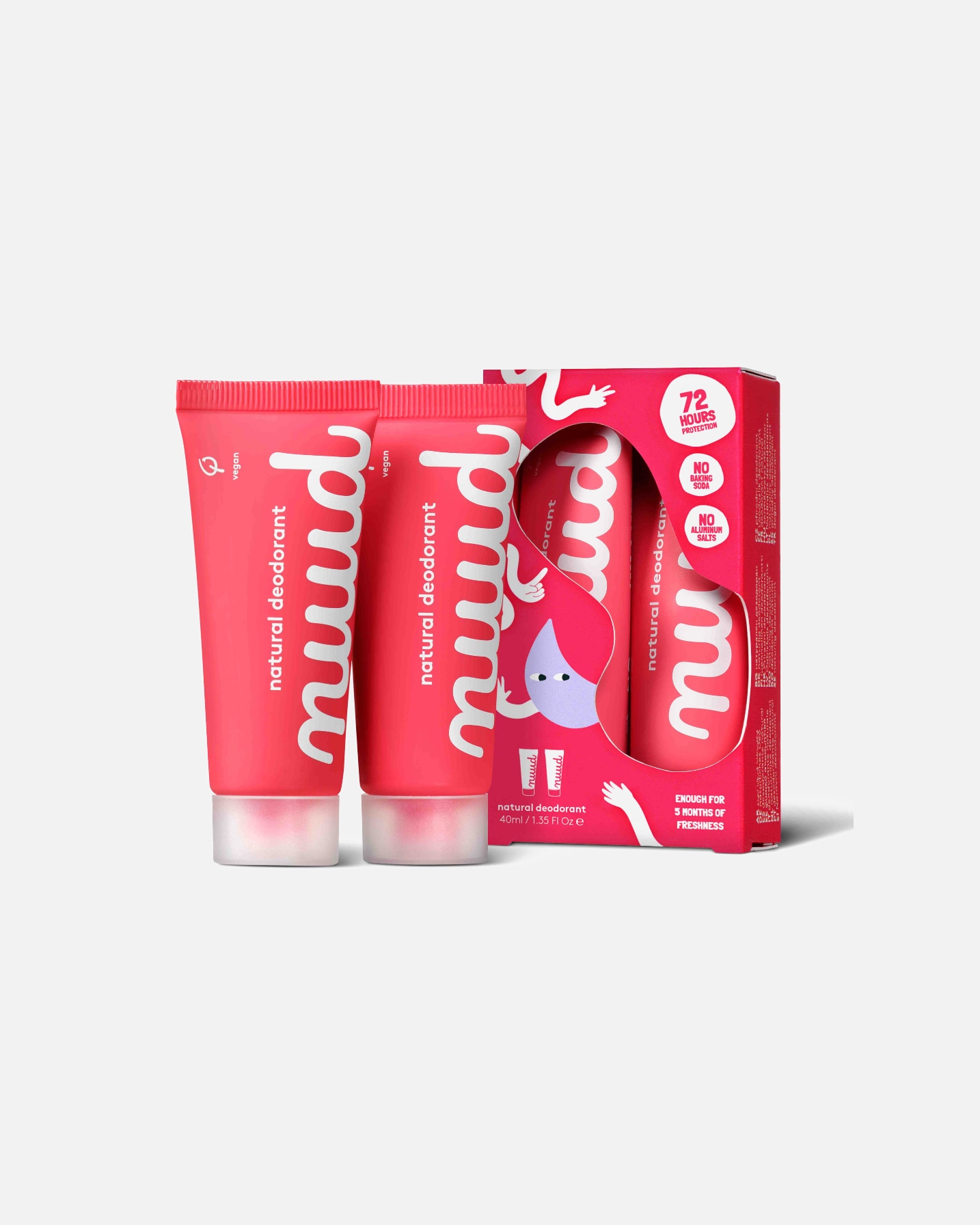 Deodorante di Unisex Nuud Smarter Pack Red | New Cream 40 ml