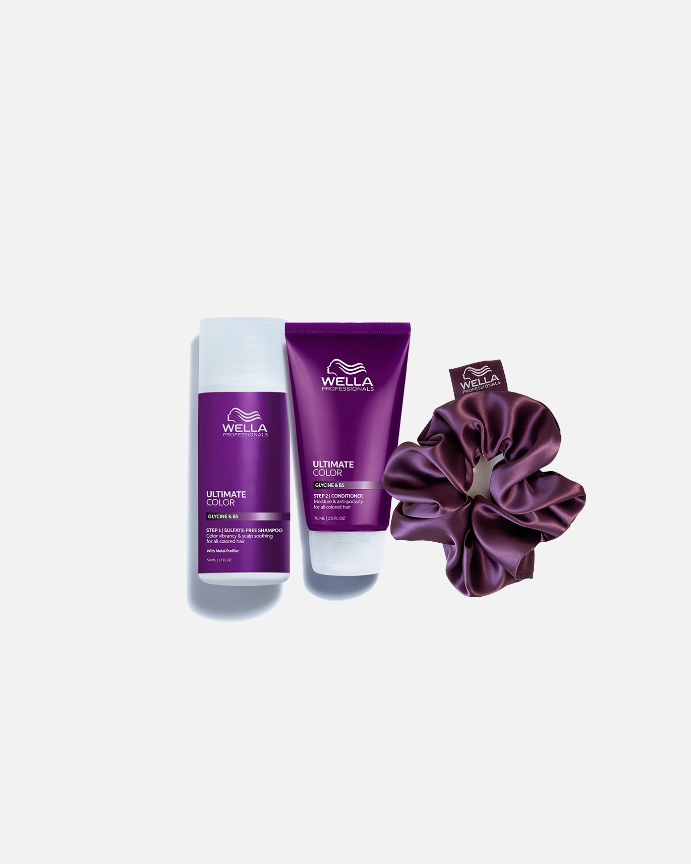 ESCLUSIVA DOUGLAS 2 minisize e uno scrunchie in omaggio all'acquisto di 2 prodotti Wella. Esclusi i prodotti Douglas Partner.
