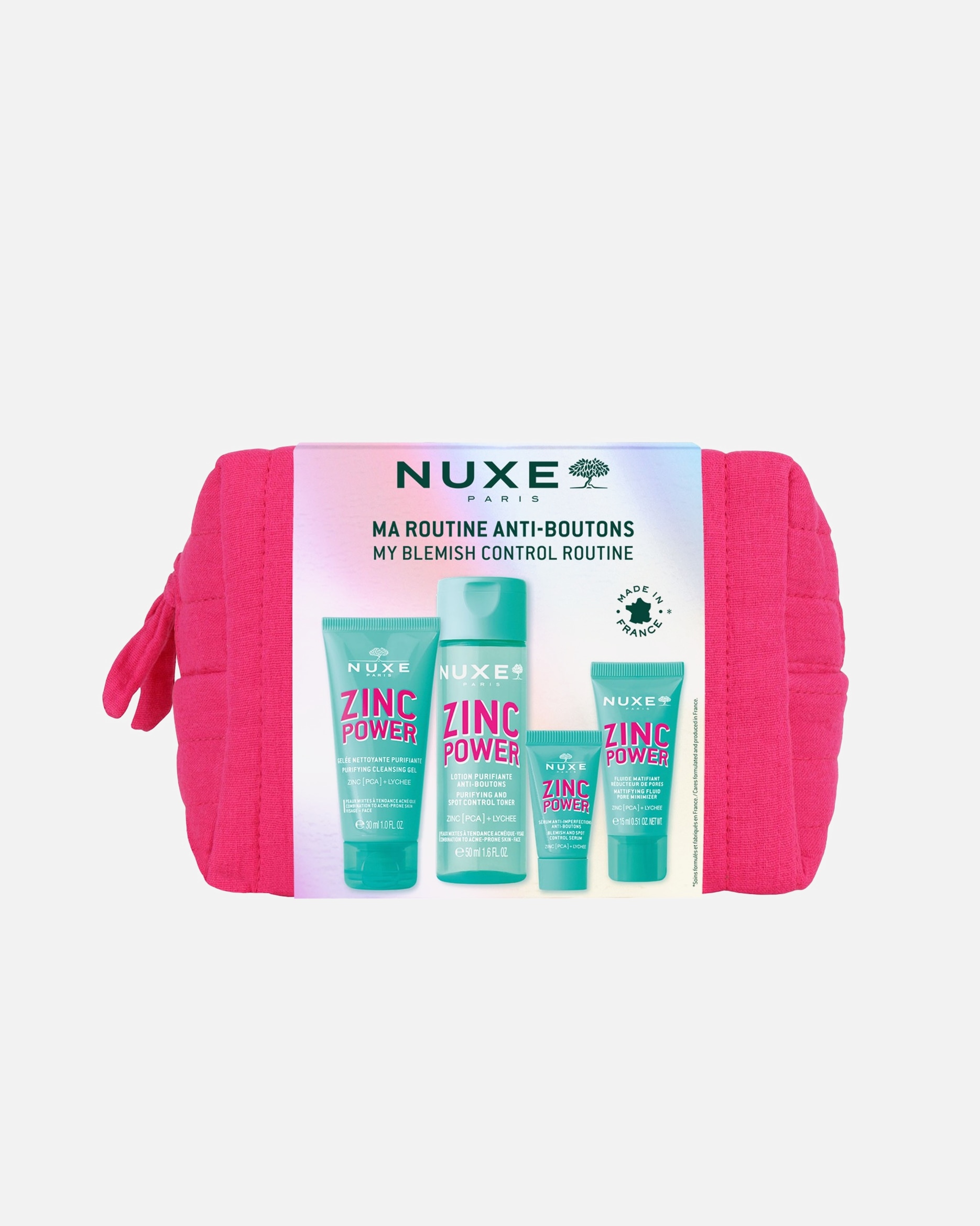 Set cura del viso di Femmina NUXE Zinc Power My skincare routine against blemishes 1 pezzo