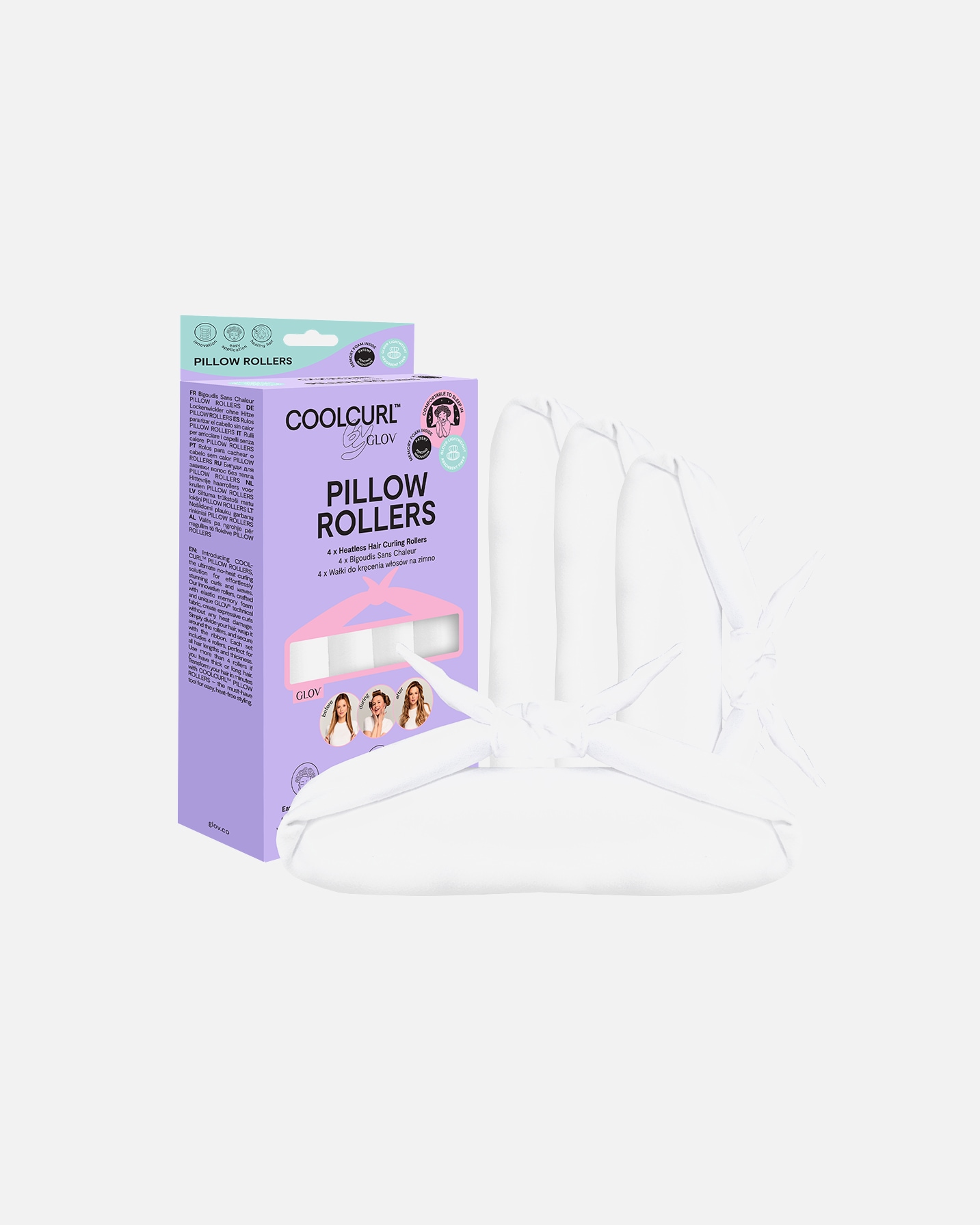 Accessori capelli di Femmina Glov PILLOW ROLLERS WHITE