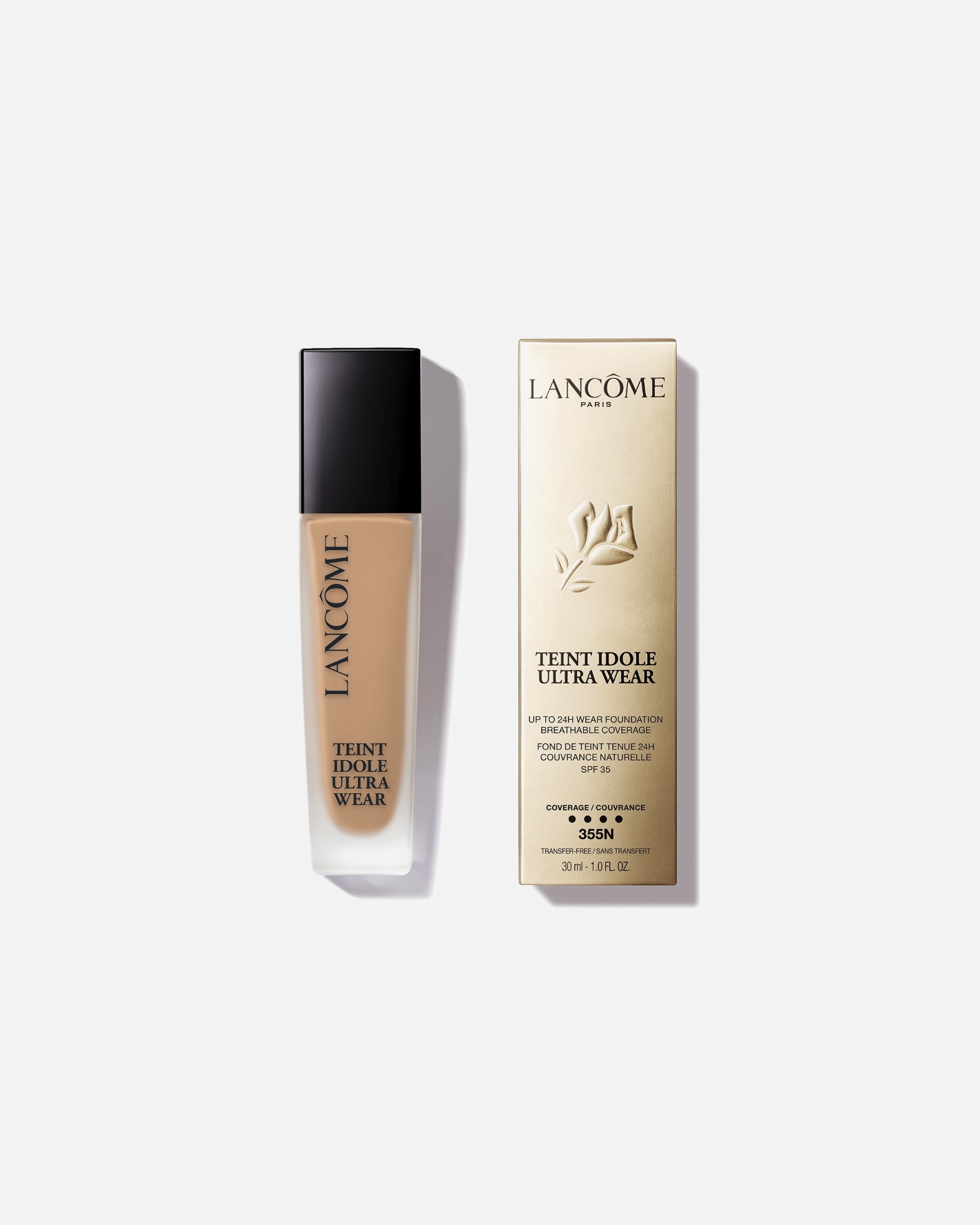 Fondotinta di Unisex Lancôme Teint Idole Ultra Wear Fondotinta liquido dalla coprenza leggera, tenuta 24h, finish matte naturale 355N