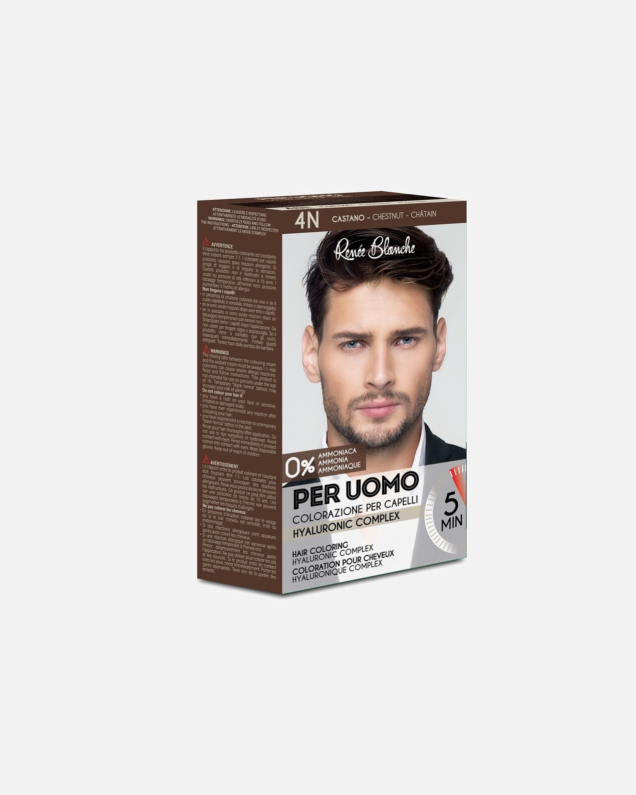 Colorazione capelli di Maschio Renée Blanche HAIR COLOR MAN 4N CASTANO