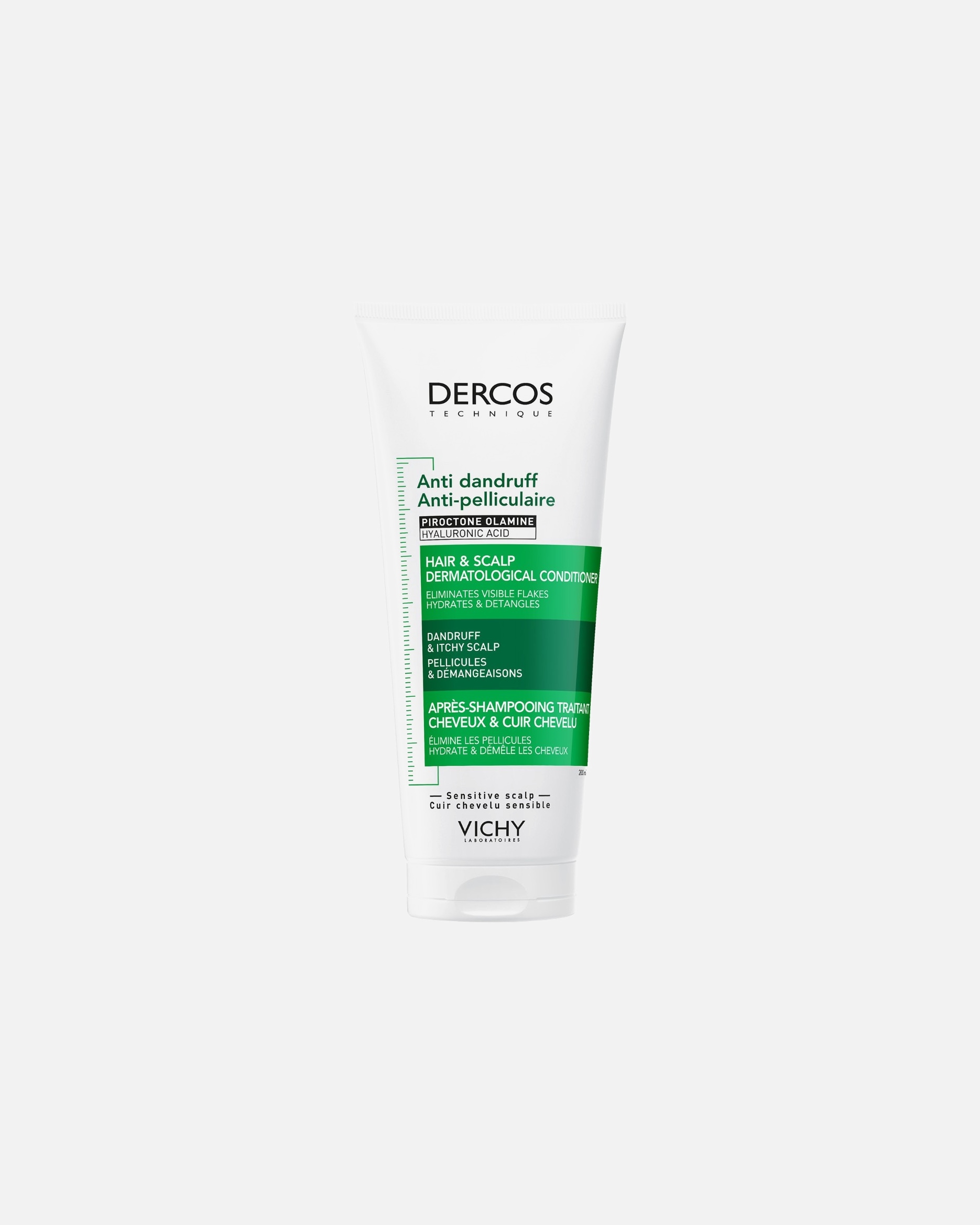 Balsamo capelli di Unisex VICHY Dercos Balsamo Anti-Forfora, Per Cuoio Capelluto Sensibile, Azione Idratante, Prurito Ridotto e Capelli Districati 200 ml