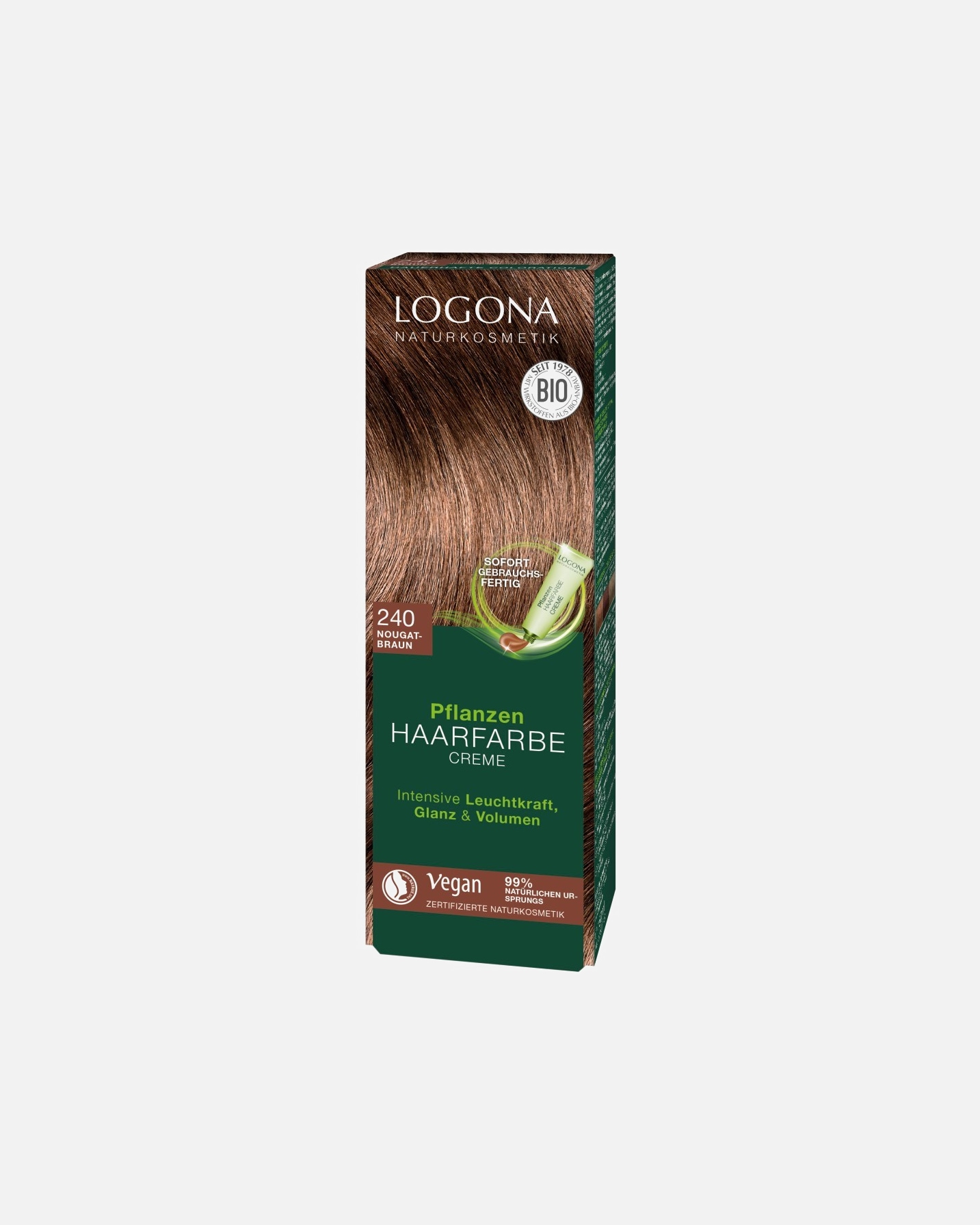 Tinta Naturale di Unisex Logona Crema colorante per capelli 240 - NOUGATBRAUN